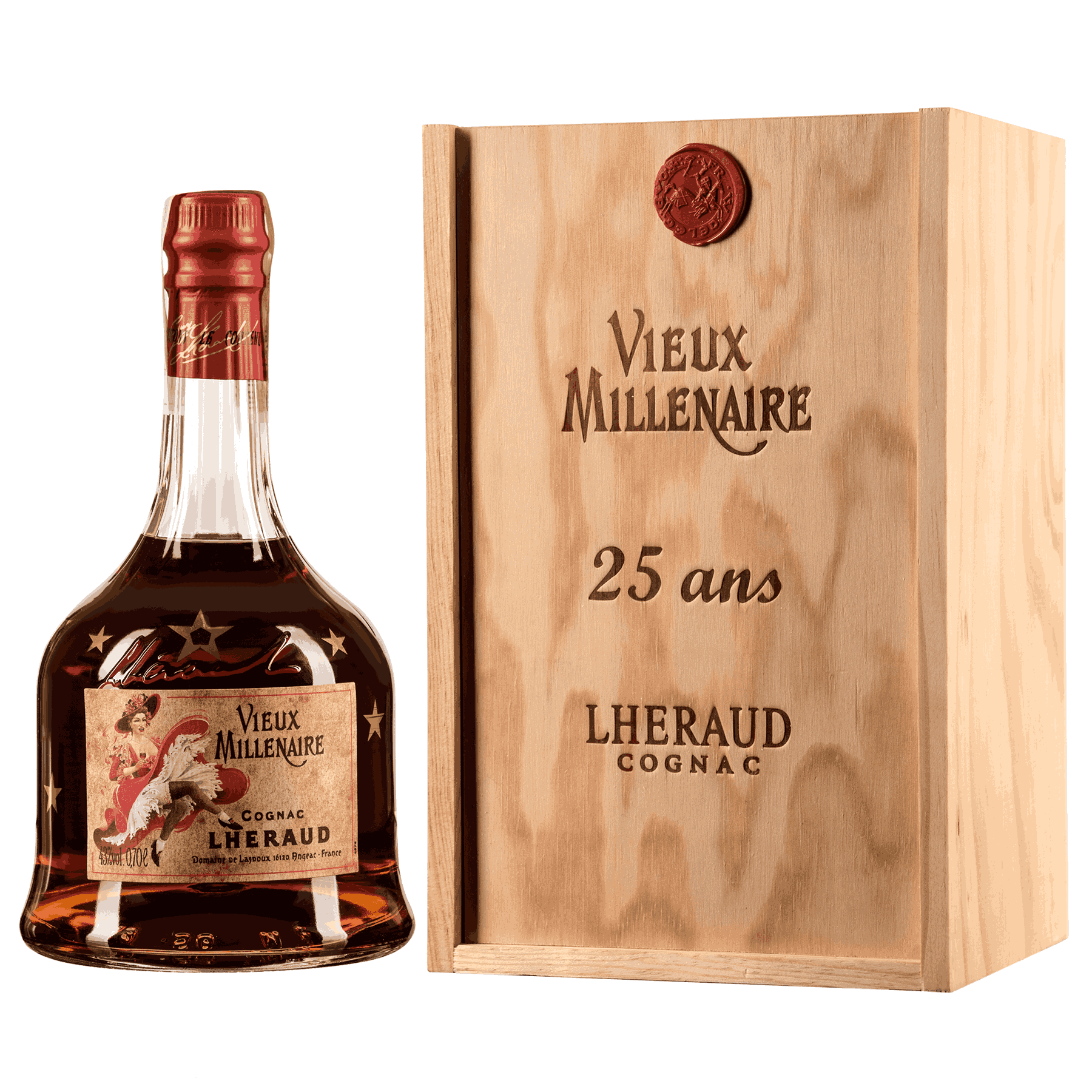 Коньяк Леро Вье Миленейр дер, кор, 0,7 л 43%