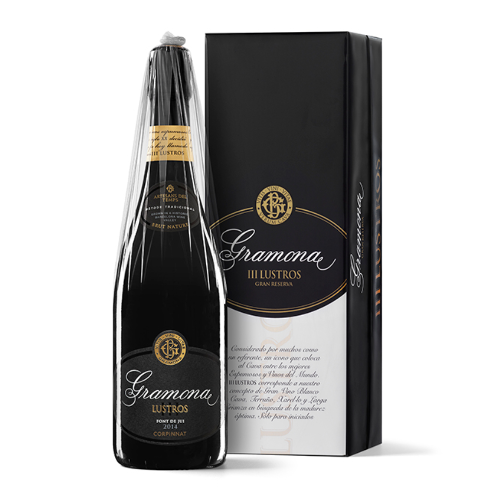 Вино ігристе Gramona Lustros III Brut Nature Corpinnat 2014 12% 0.75 л gift box