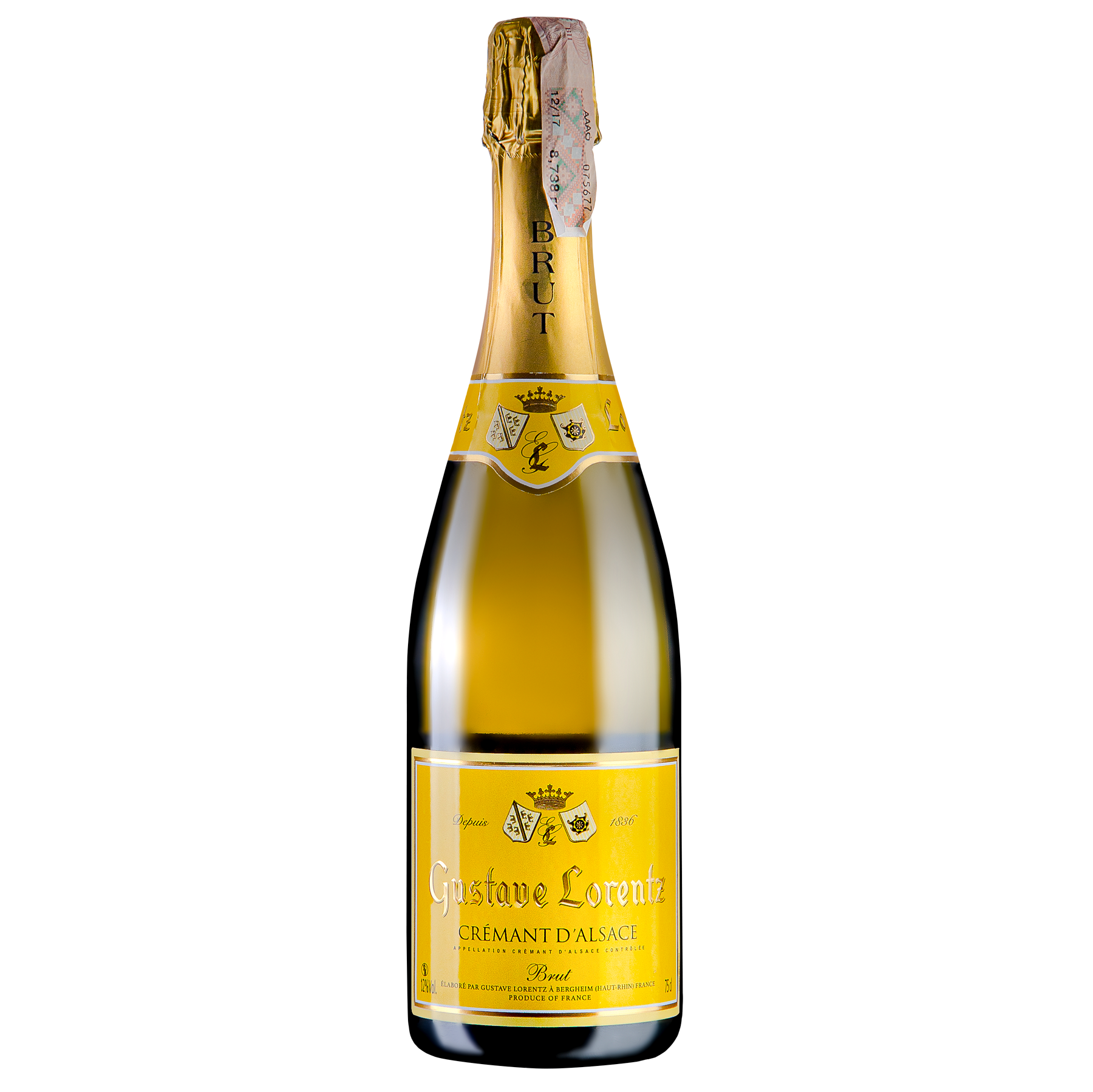 Вино ігристе Gustave Lorentz Cremant d'Alsace Brut сухе біле 12% 0.75 л 