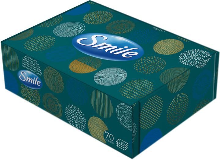 Серветки косметичні SMILE 3-шар білі 70л/пенал