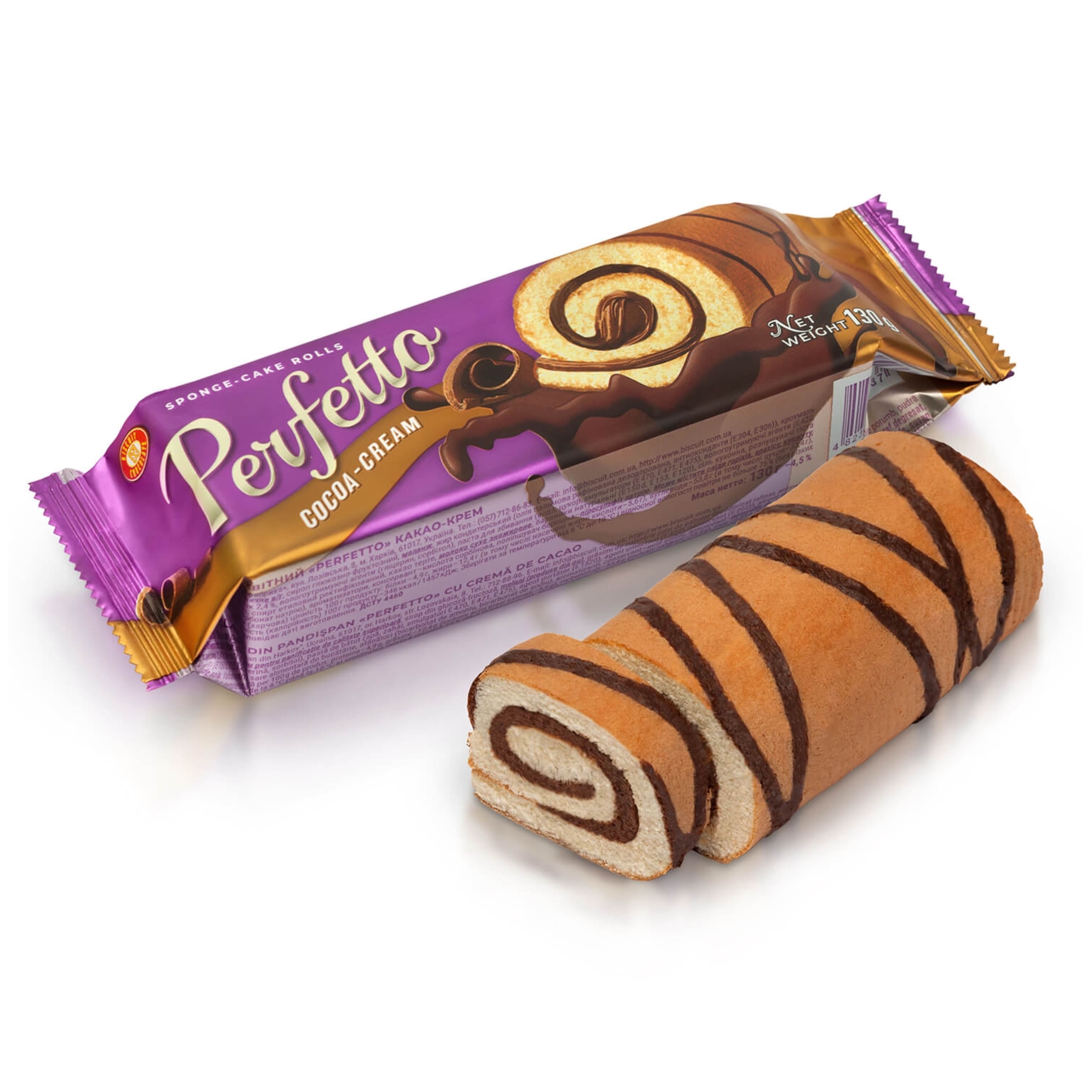 Рулет PERFETTO ХБФ какао-крем 130г
