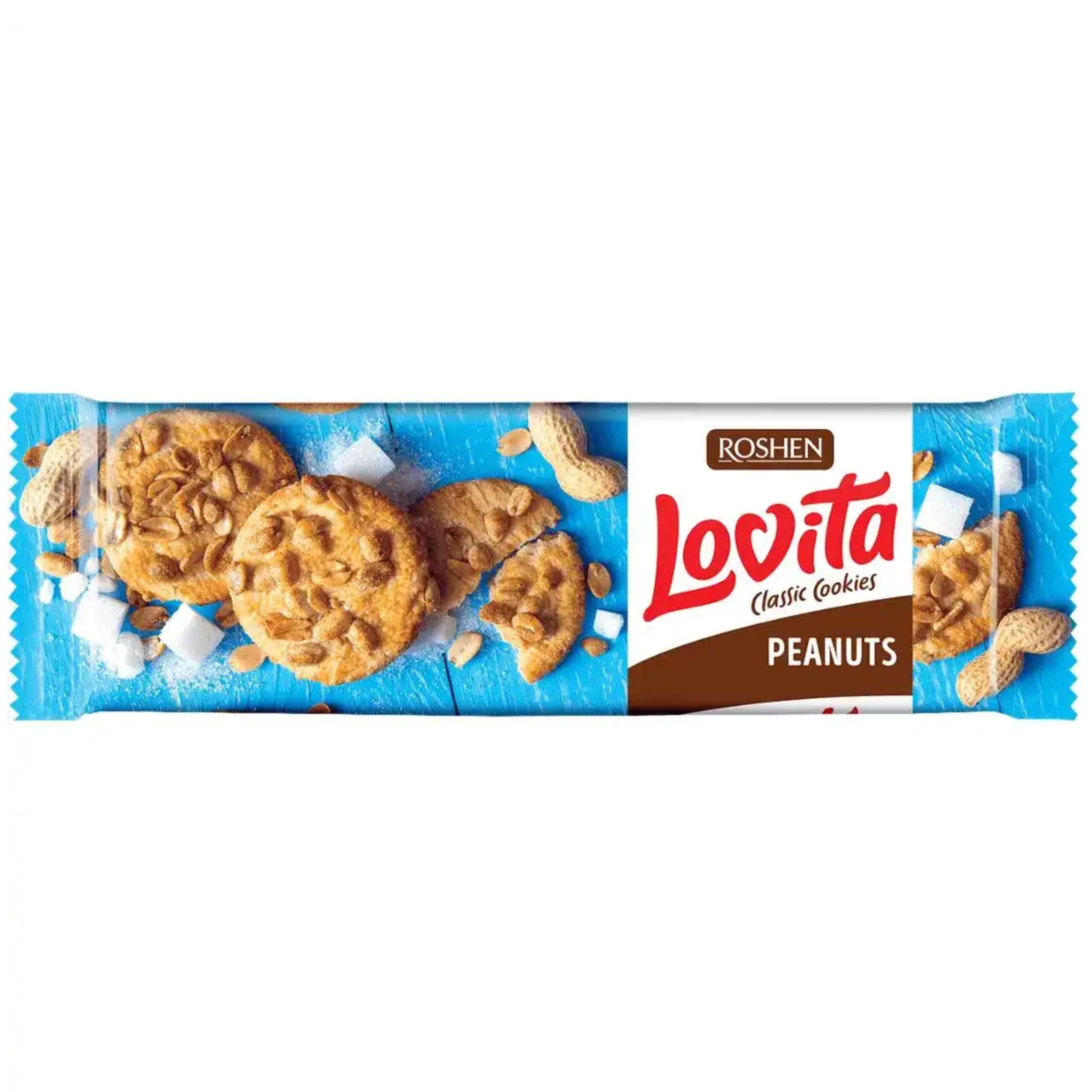 Печиво здобне Lovita Classic Cookies арахіс 150г