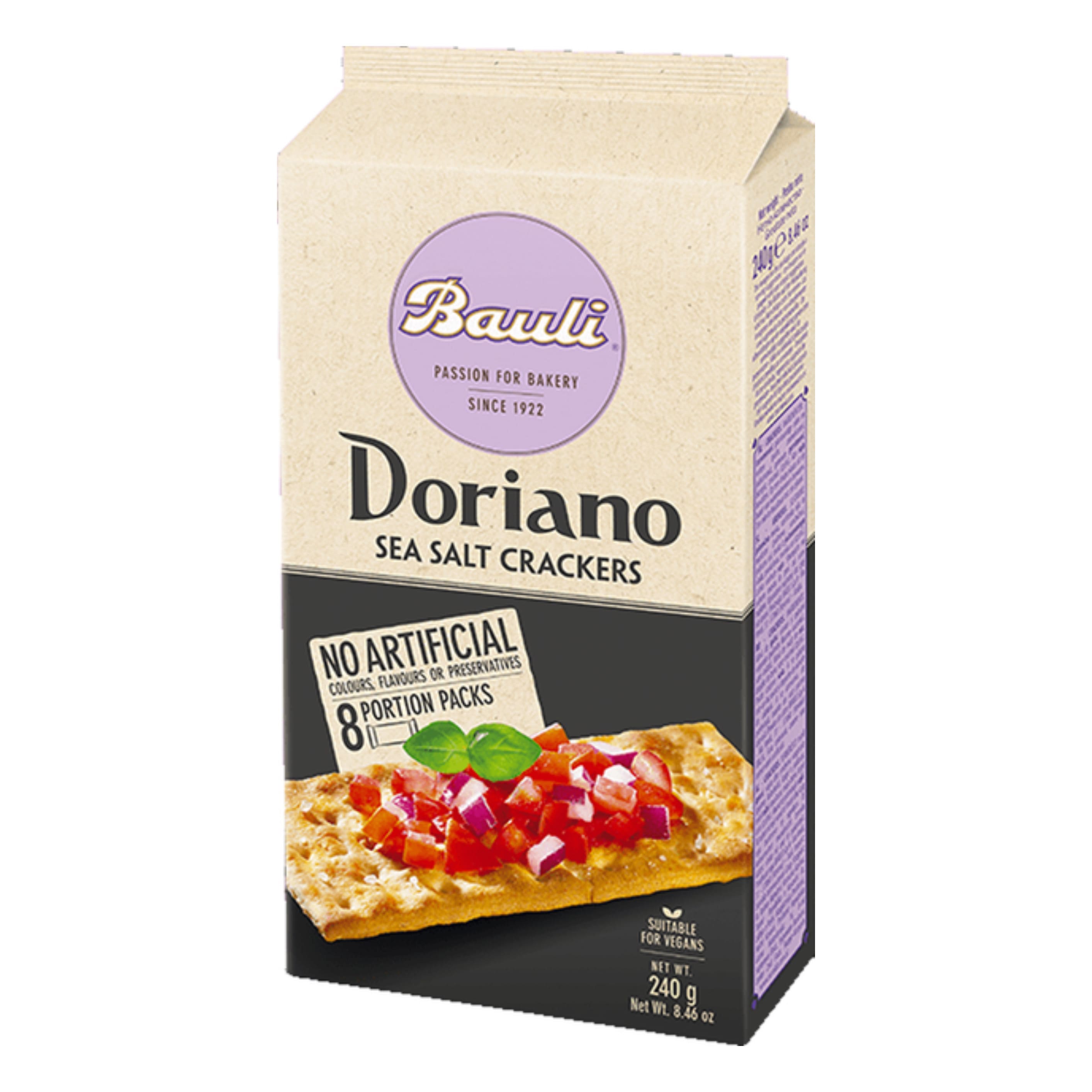 Крекери BAULI Doriano з морською сіллю 240г