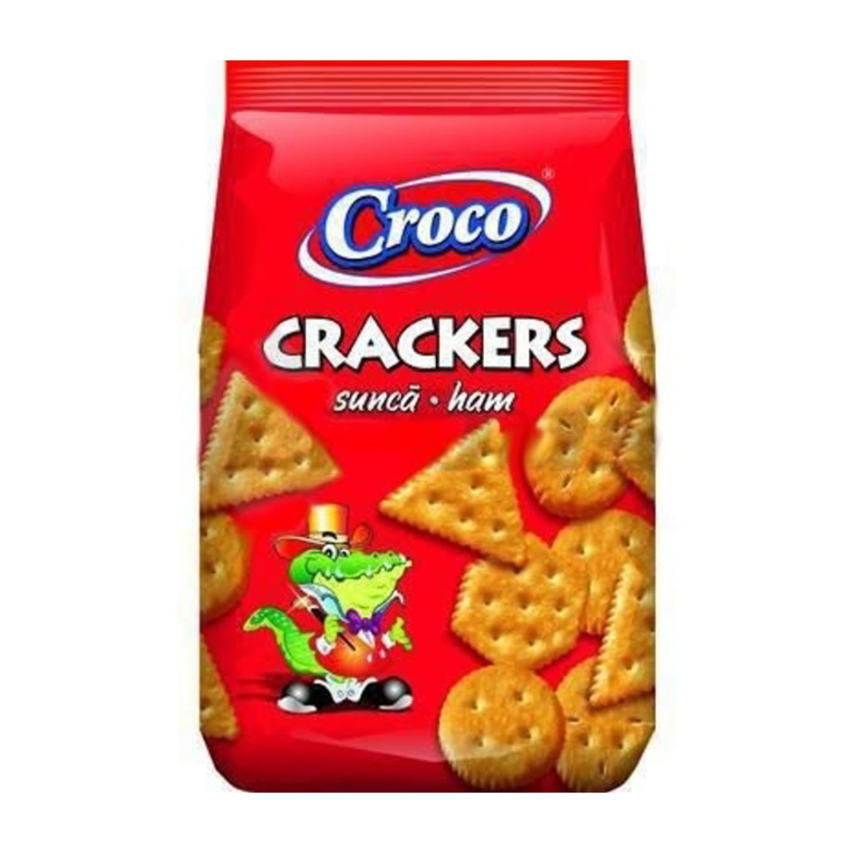 Крекер солоний Croco зі смаком шинки 100г
