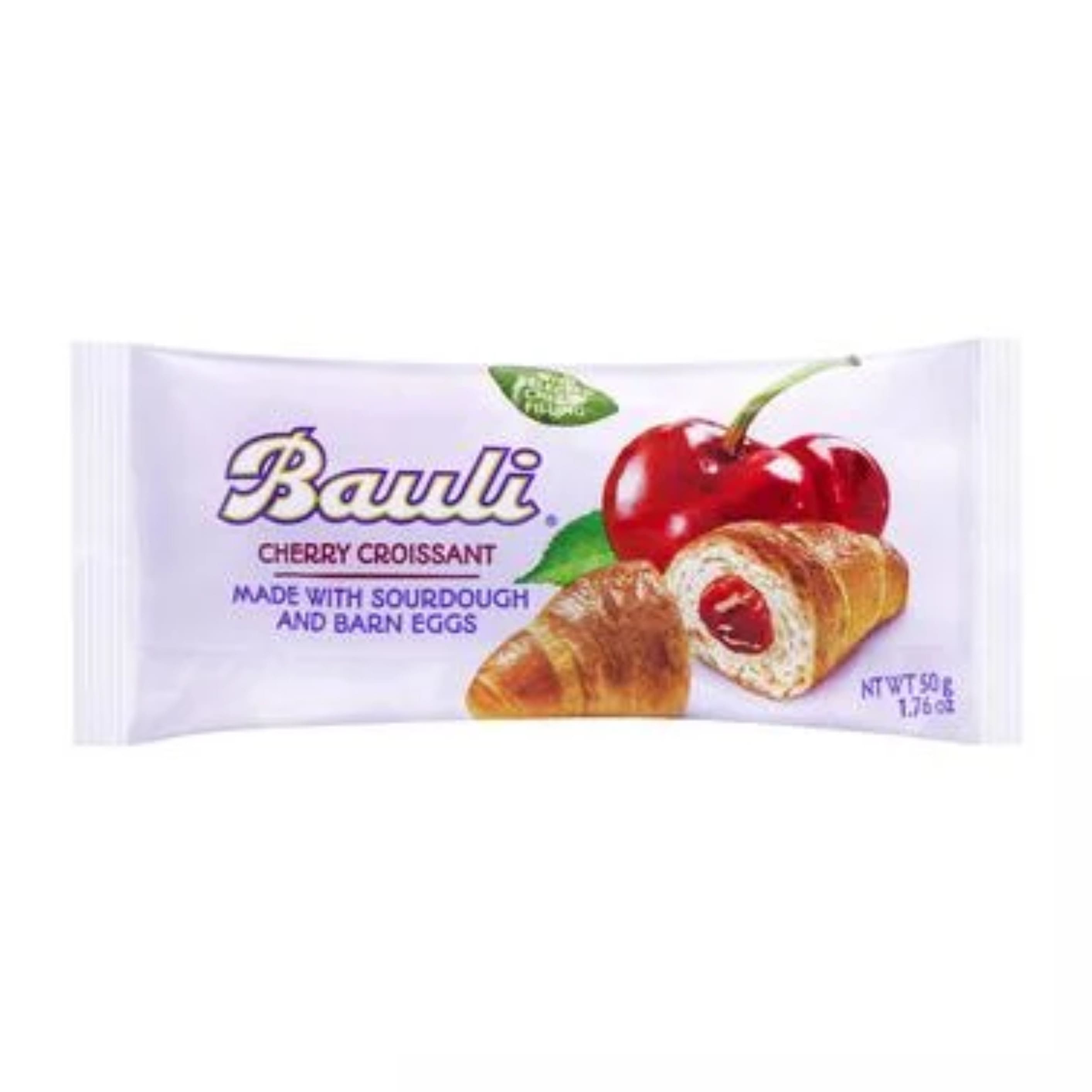 Круасани BAULI з вишневою начинкою 50г