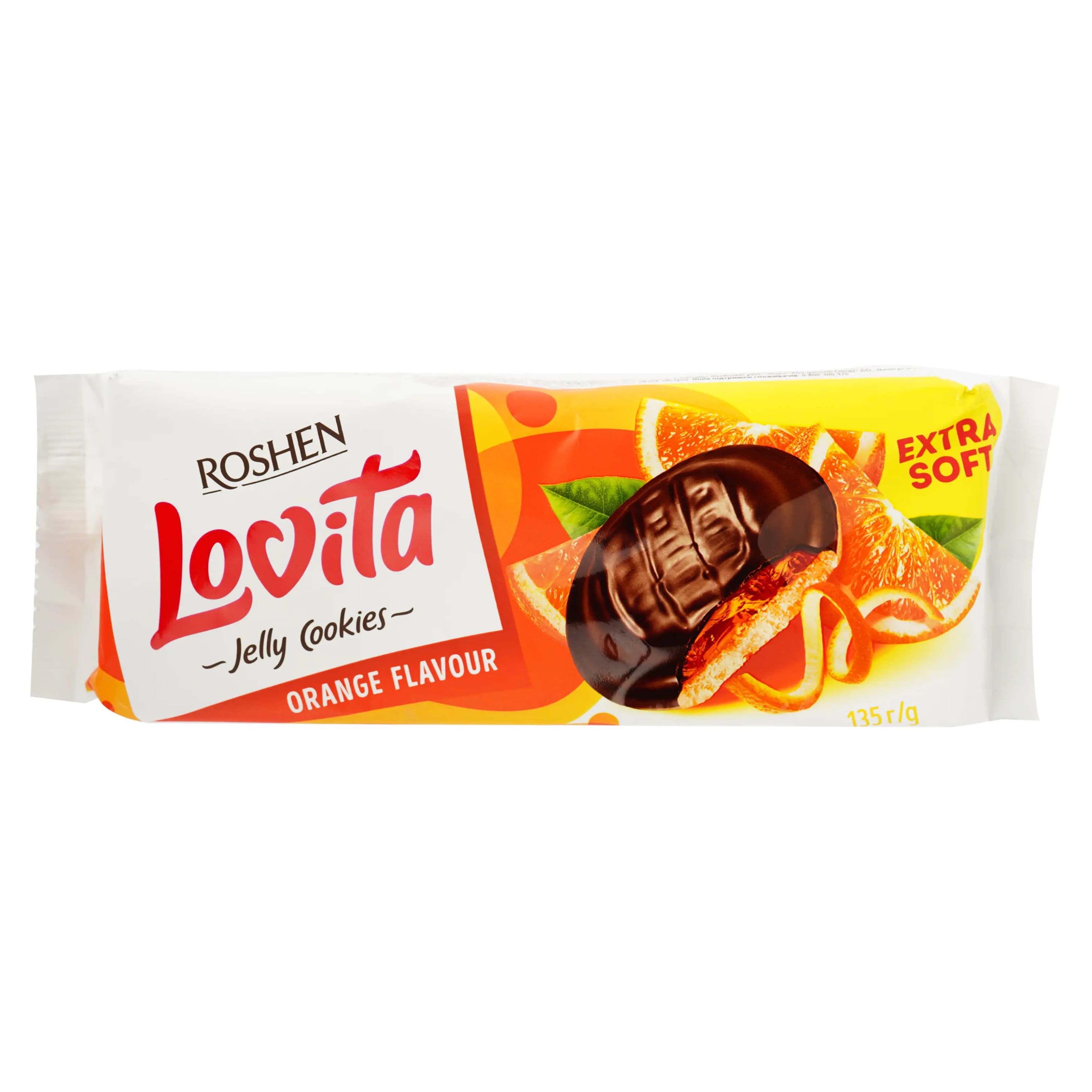 Печиво здобне Lovita Jelly Cookies желе смак апельсину 135г