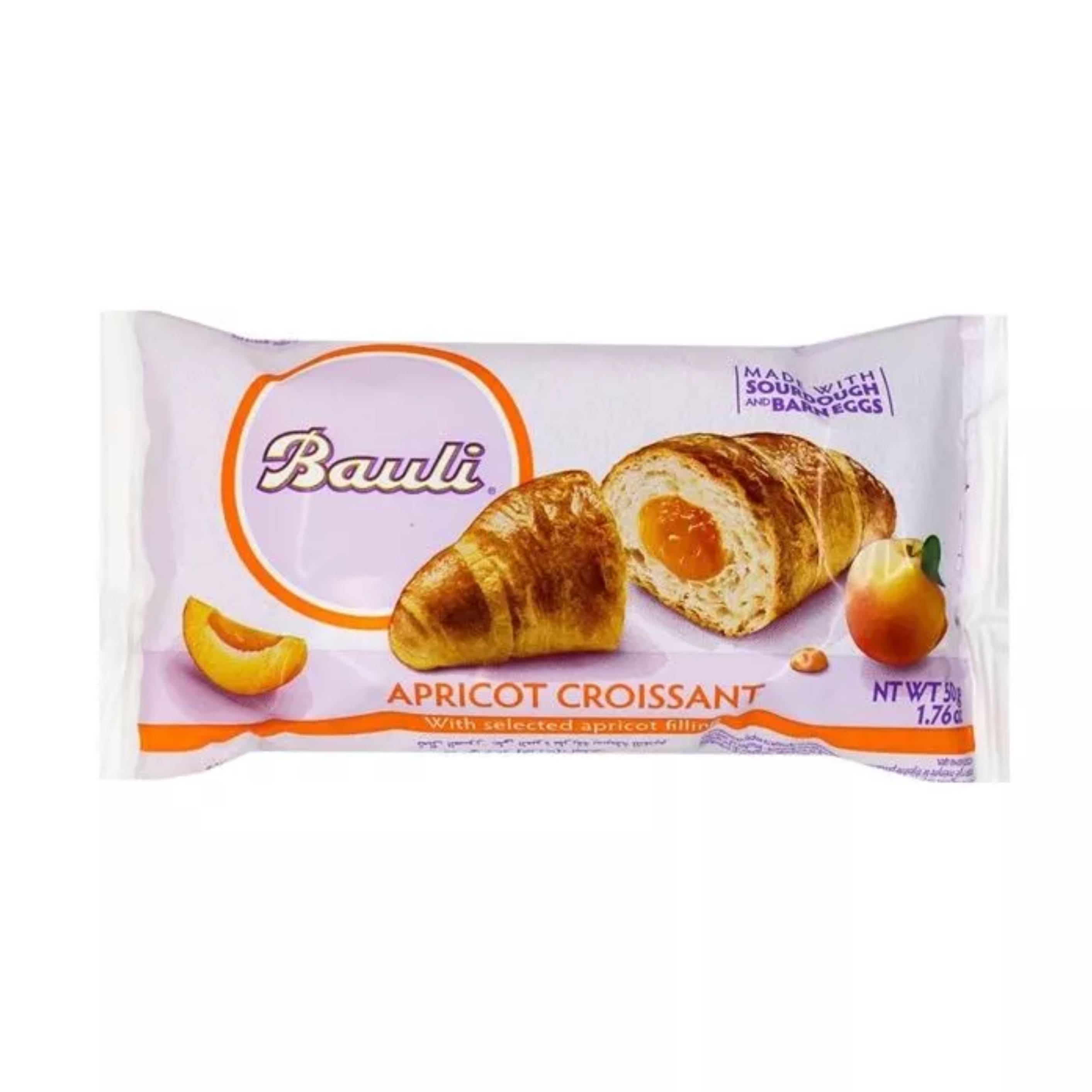 Круасани BAULI з абрикосовою начинкою 50г