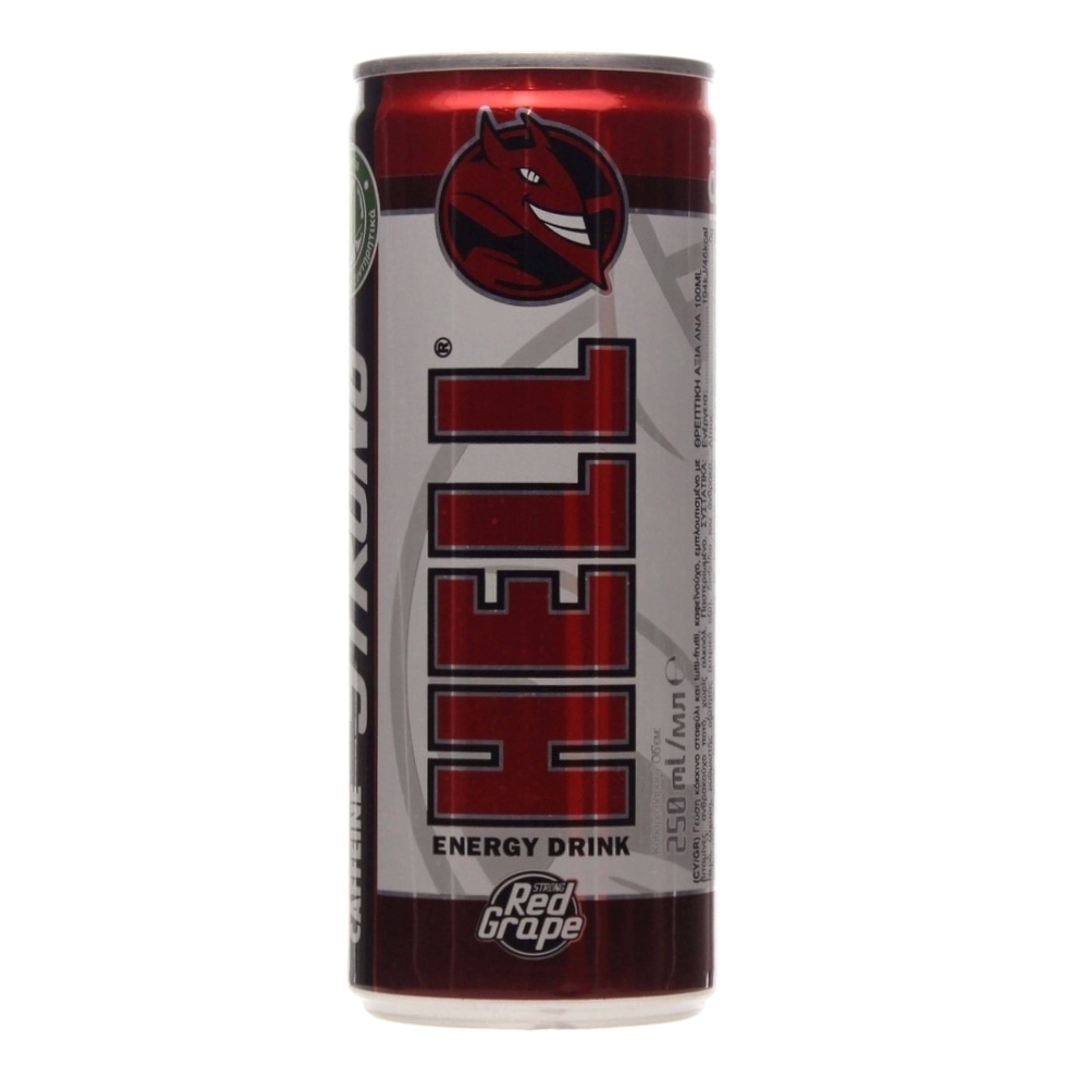 Енергетичний б/а напій Hell Red Grape 0.25 л з/б
