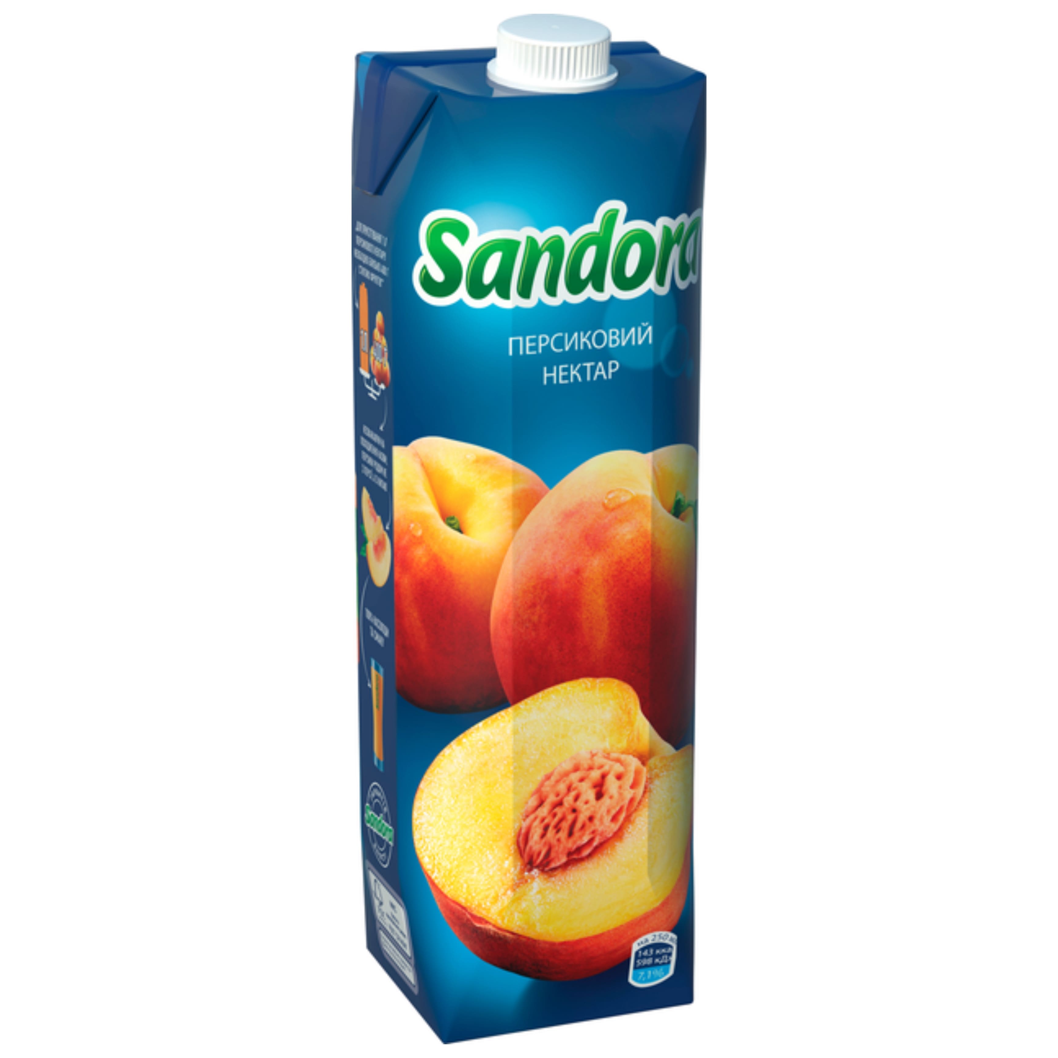 Нектар Sandora Персиковий 0.95 л тетра-пак