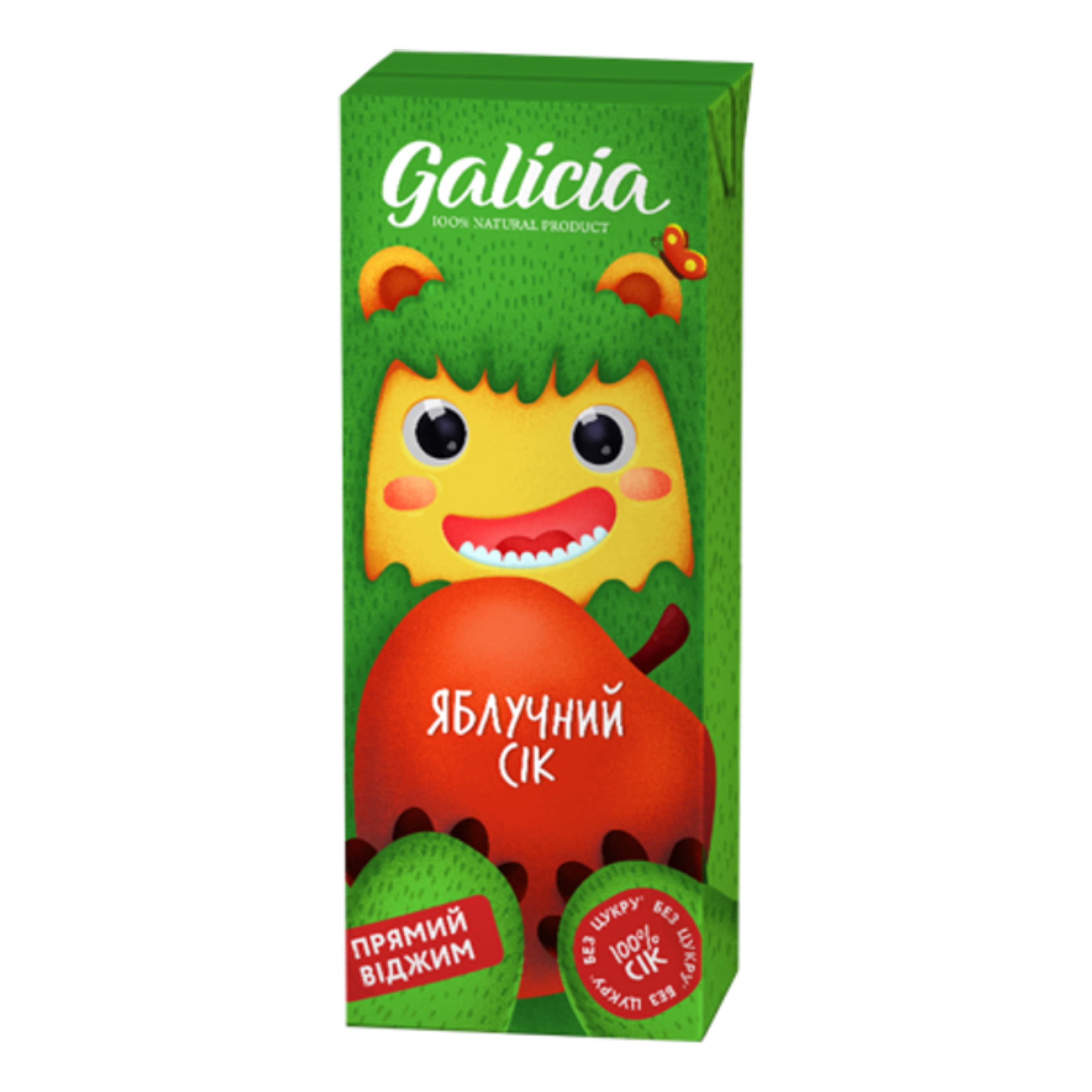 Сік Galicia Яблучний 0.2 л тетра-пак