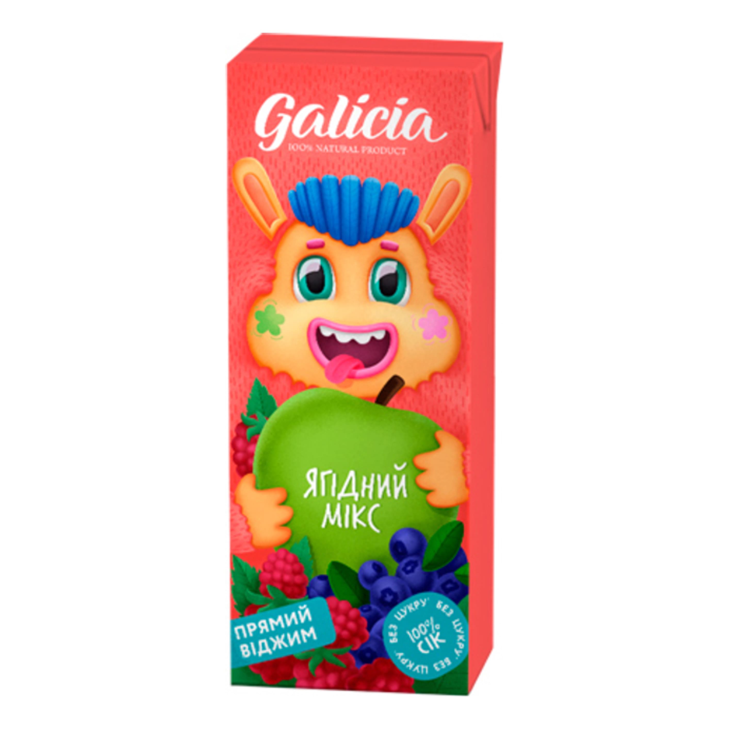 Сік Galicia Ягідний мікс 0.2 л тетра-пак