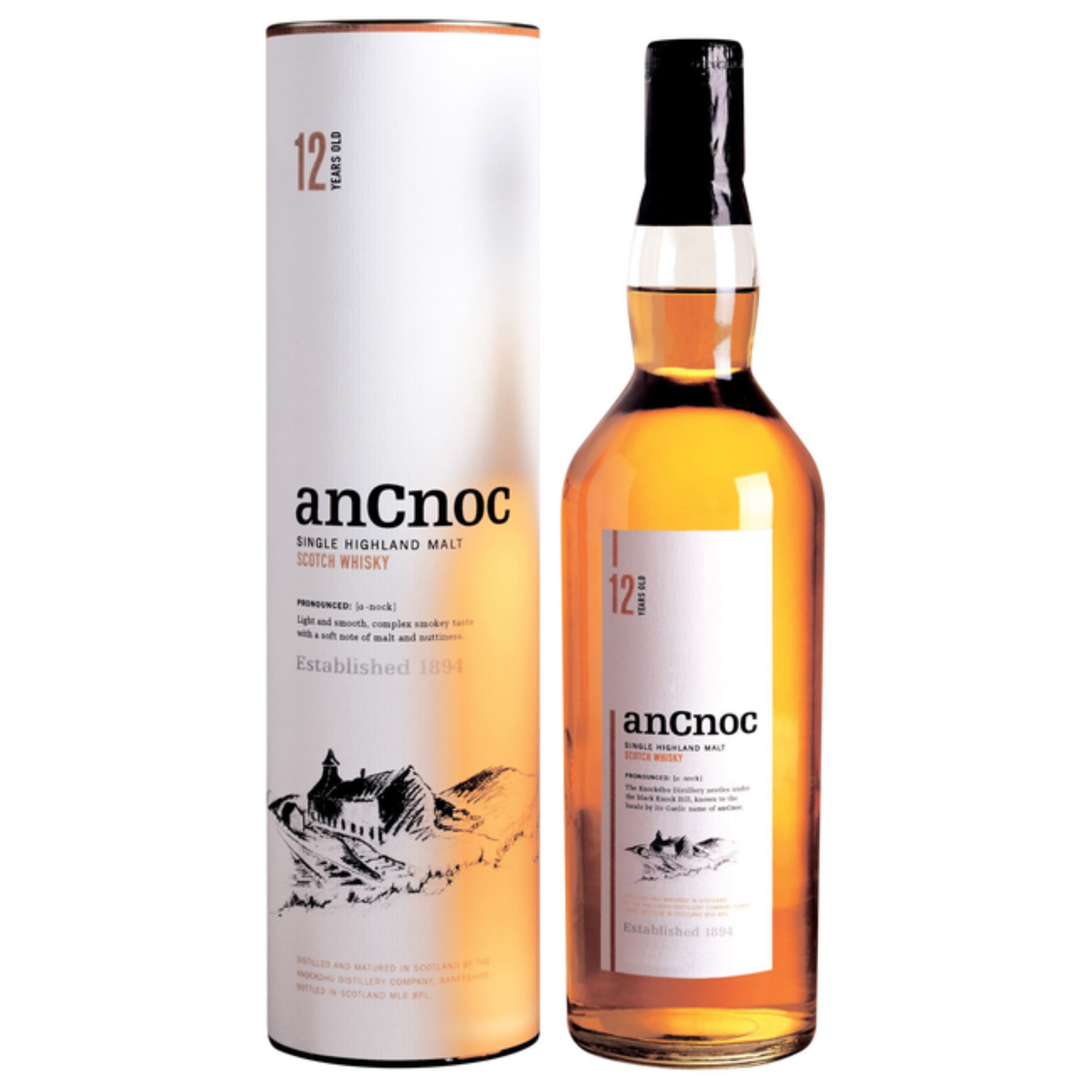 Віскі anCnoc 12 y.o. 40% 0.7 л tube