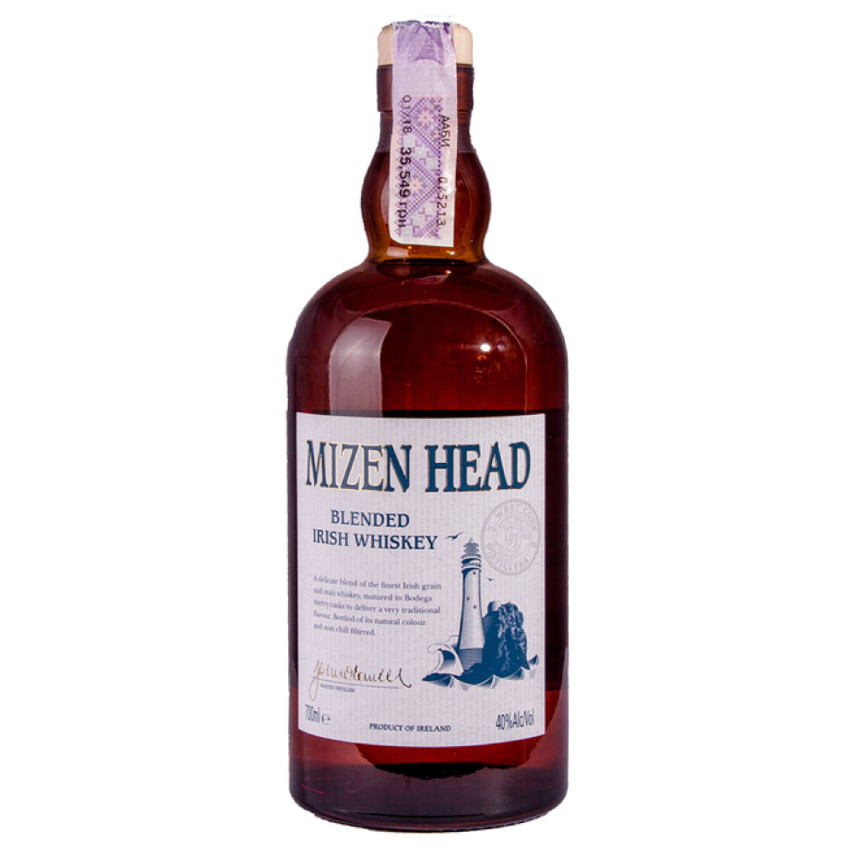 Віскі Mizen Head Blended Irish Whiskey 40% 0.7 л