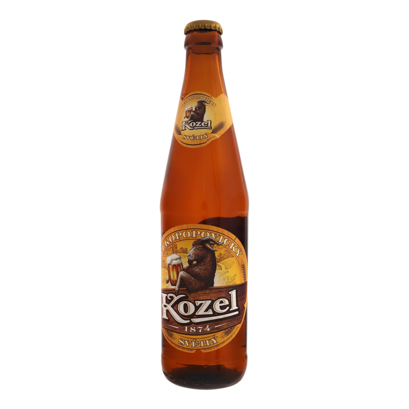 Пиво Velkopopovitsky Kozel світле 4% 0.45 л скло