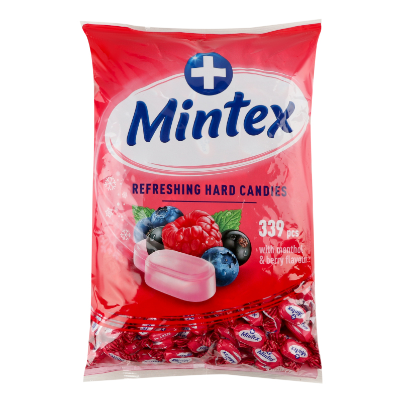 Карамель Рошен Mintex+ Berry лісові ягоди ментол 1кг