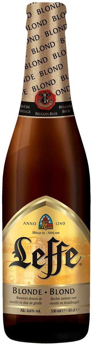 Пиво Leffe Blonde світле 6.6% 0.33 л скло