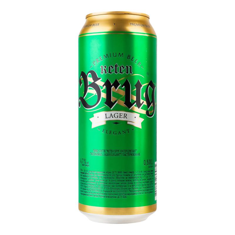 Пиво Keten Brug Lager Elegant світле 4.7% 0.5 л з/б