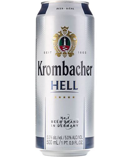 Пиво Krombacher Hell світле 5% 0.5 л з/б