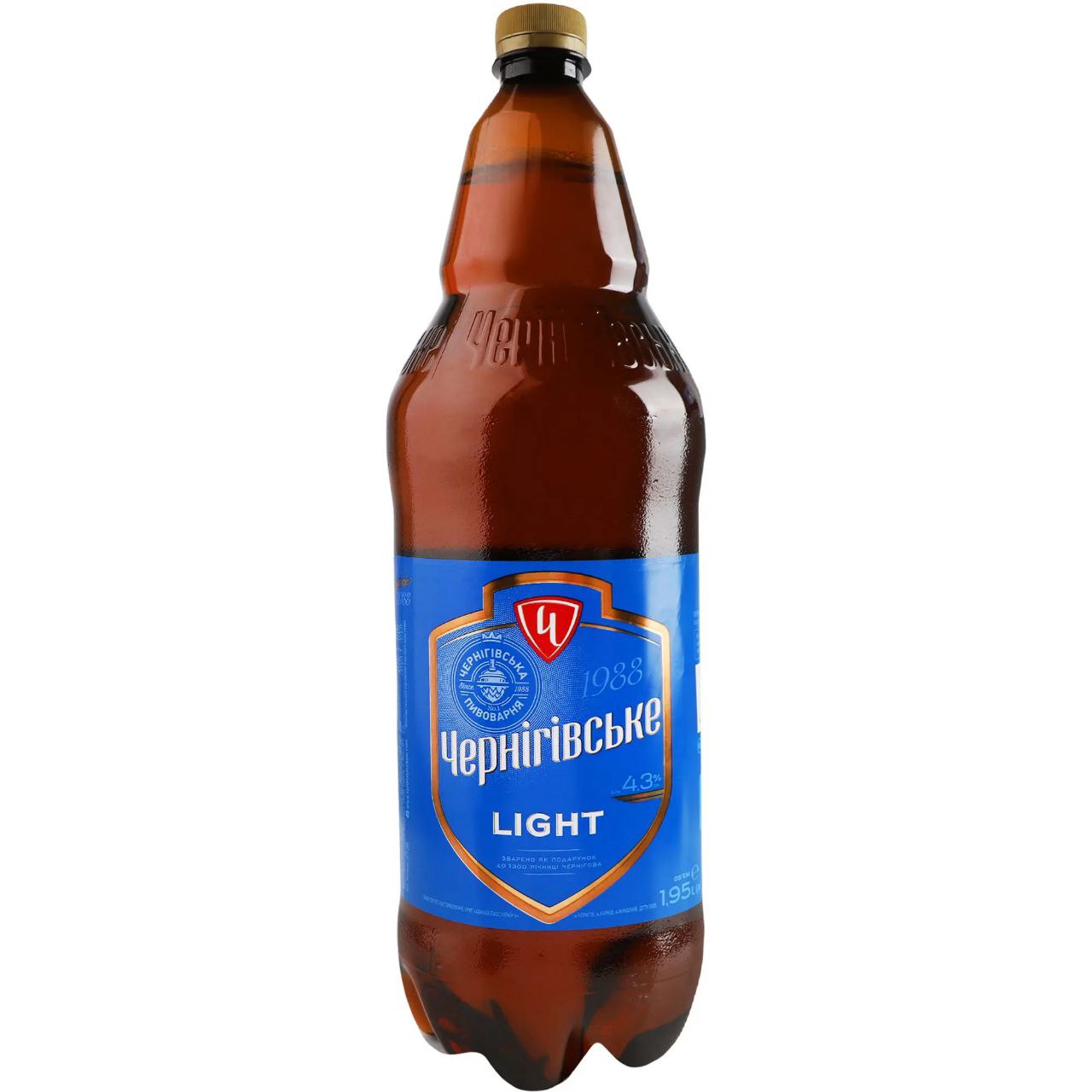 Пиво Чернігівське Light 4.3% 1.95 л ПЕТ