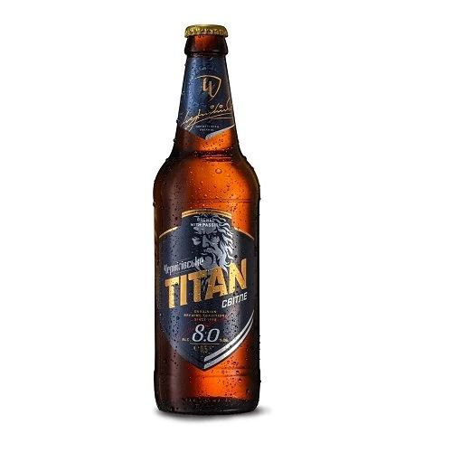 Пиво Чернігівське Titan світле 8% 0.5 л скло