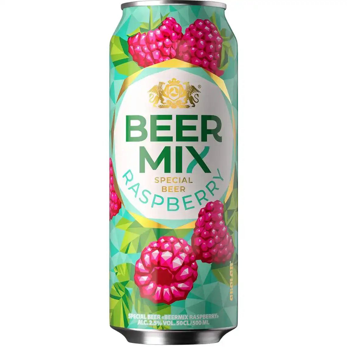 Пиво Оболонь Beermix Малина 2.5% 0.5 л з/б