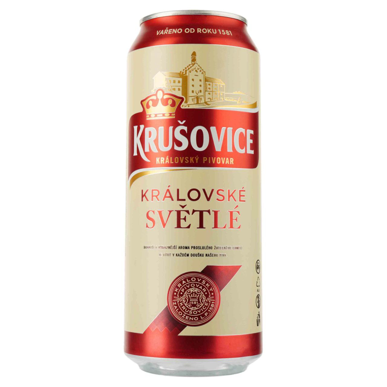 Пиво Krusovice Svetle світле 4.2% 0.5 л з/б