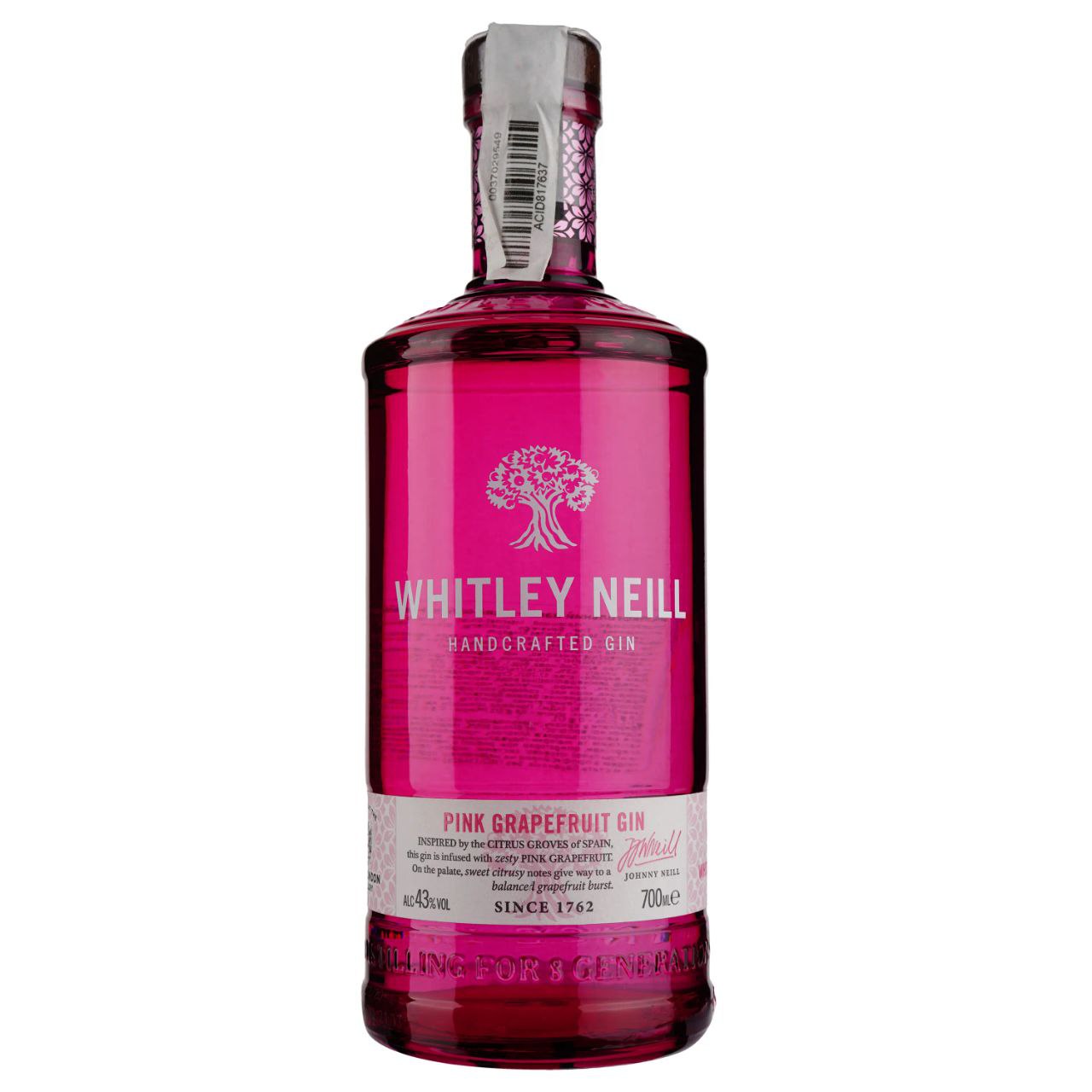 Джин Whitley Neill Pink Grapefruit Gin 41.3% 0.7 л  