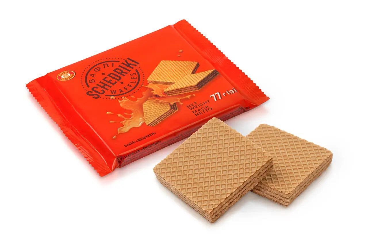 Вафлі ЩЕДРИКИ ХБФ (квадрат) 77г