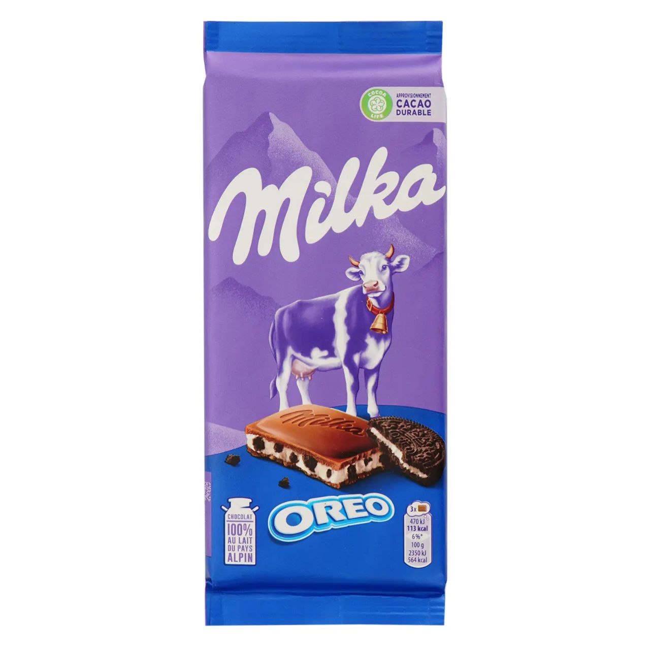 Шоколад Milka Oreo  молочний з печивом Орео 100г