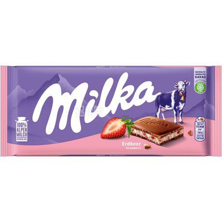 Шоколад Milka Strawberry Joghurt молочний з йогуртом 100г