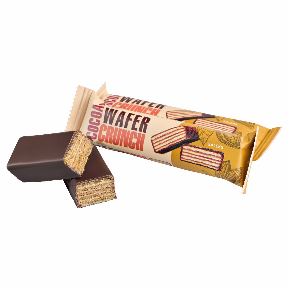 Цукерки вафельні Вафельний кранч з какао 160г