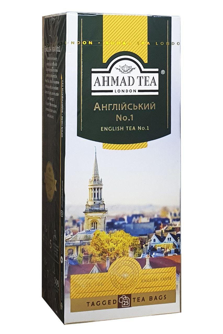 Чай AHMAD Англійський №1, пакет з ярликом 25х2г 