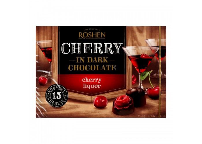 Цукерки Рошен вишня лікер 155г