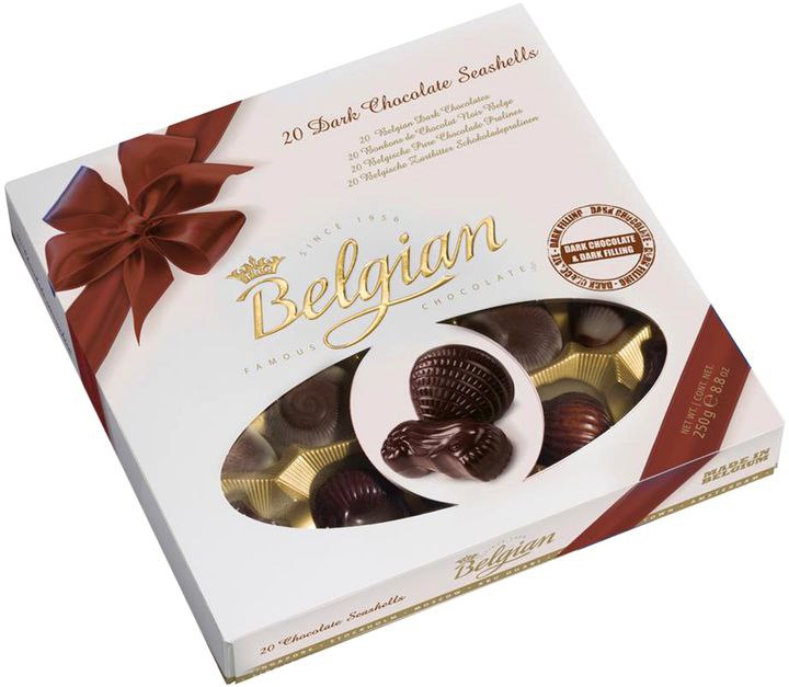 Цукерки шок BELGIAN CHOCOLATE Мушлі тем шок крем 250г