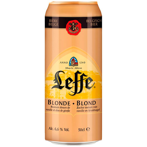Пиво Leffe Blonde світле 6.6% 0.5 л з/б