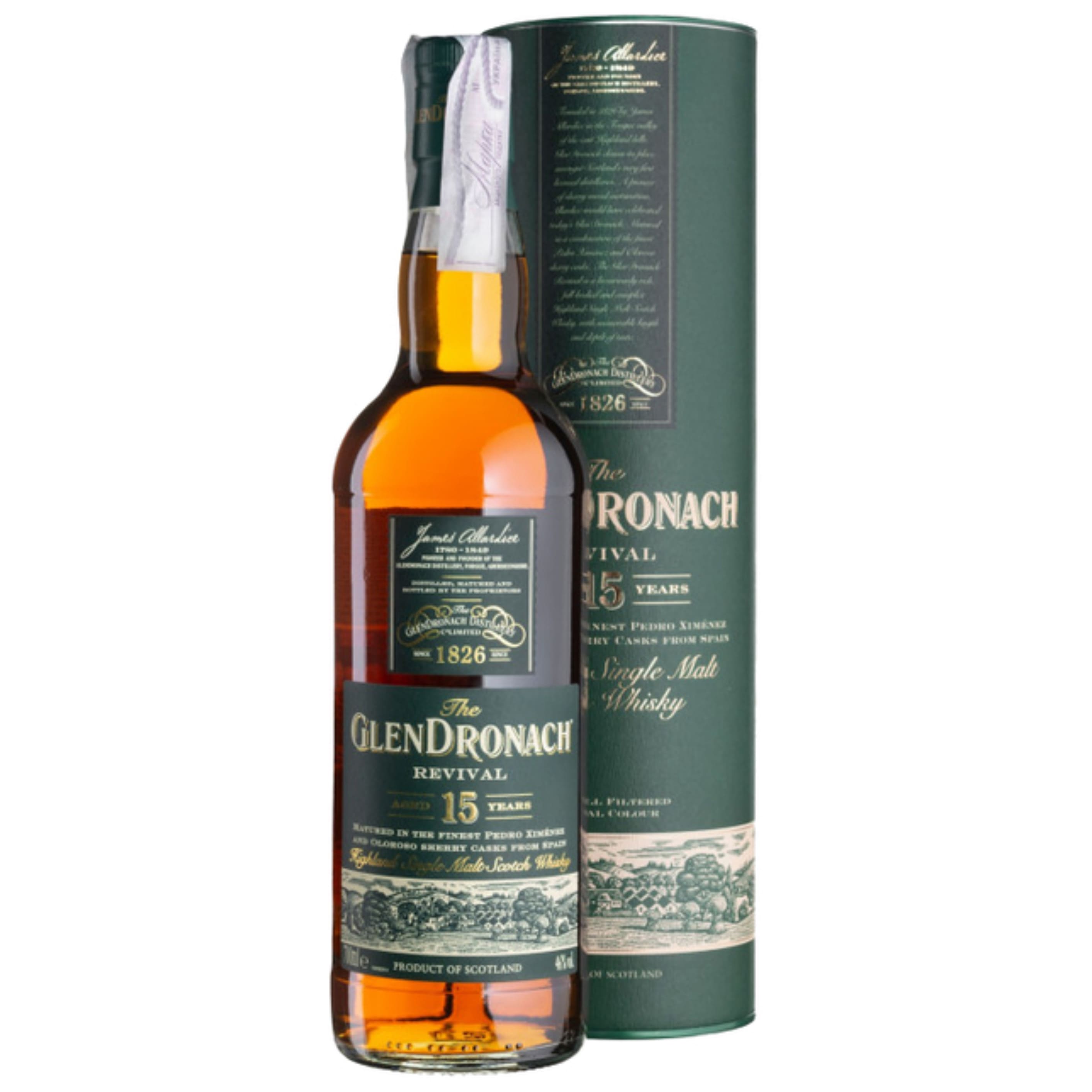Віскі GlenDronach Revival 15 y.o. 46% 0.7 л tube