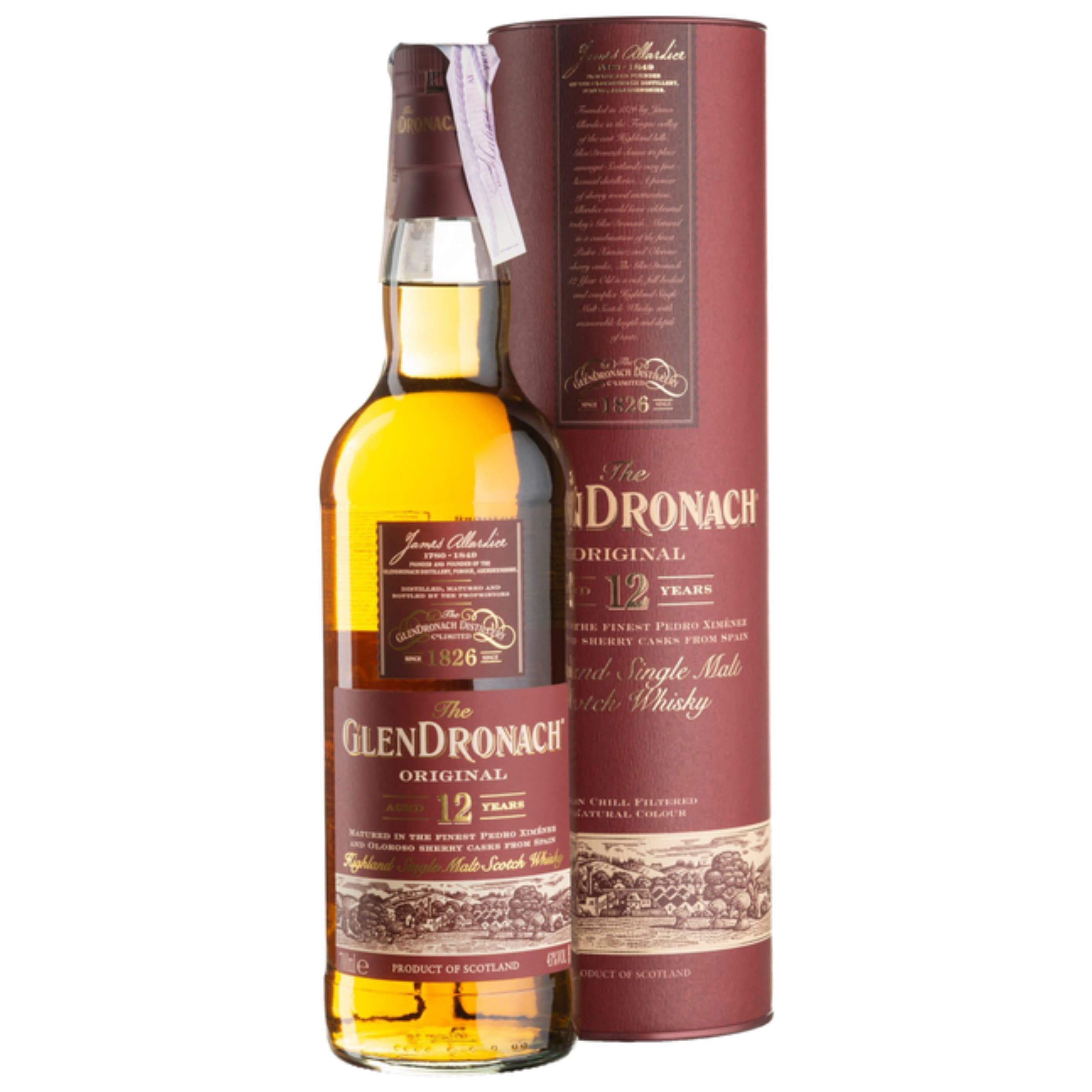 Віскі GlenDronach Original 12 y.o. 43% 0.7 л tube