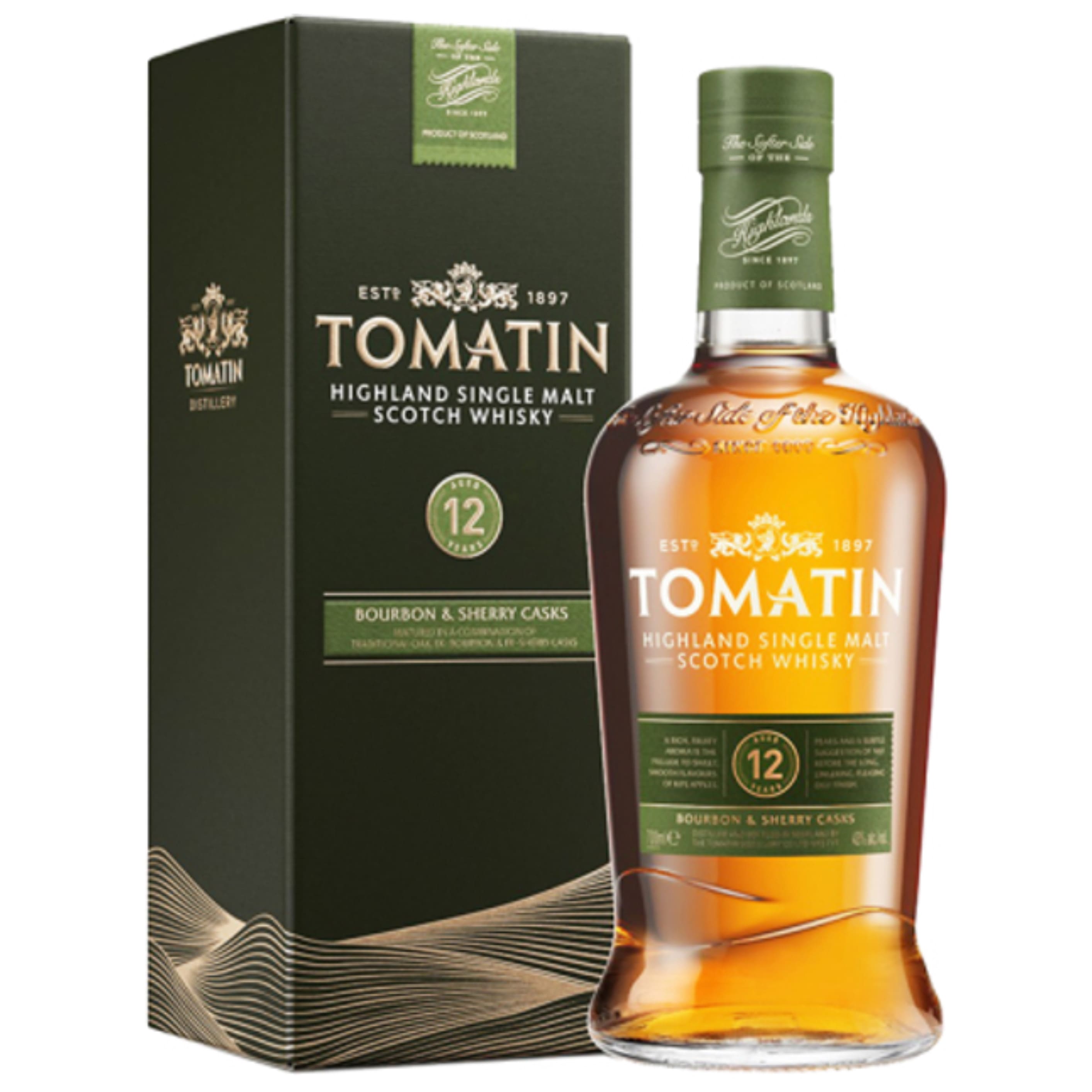 Віскі Tomatin 12 y.o. 43% 0.7 л