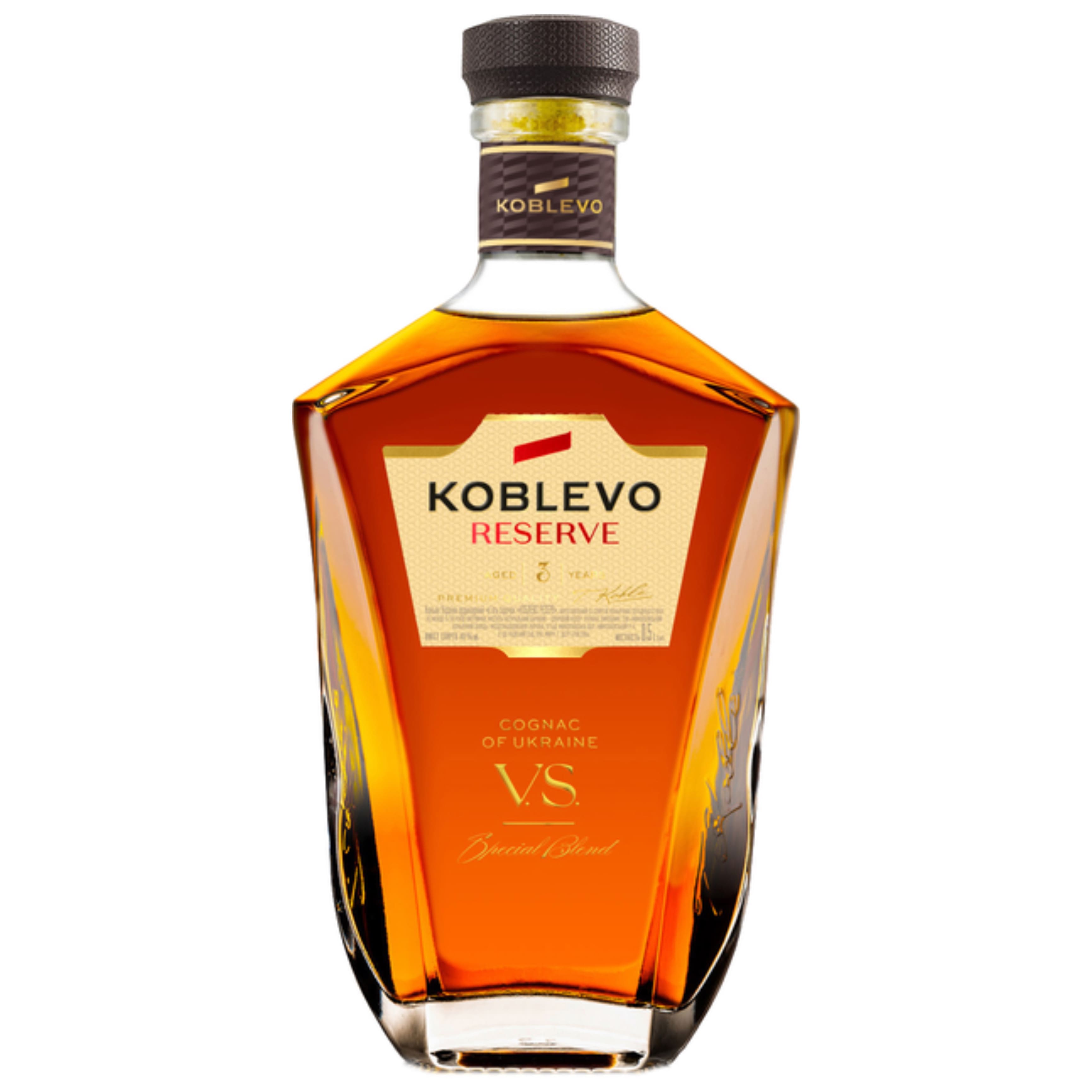 Коньяк України Коблево Резерв  3 зірочки, 40%  0,5 л
