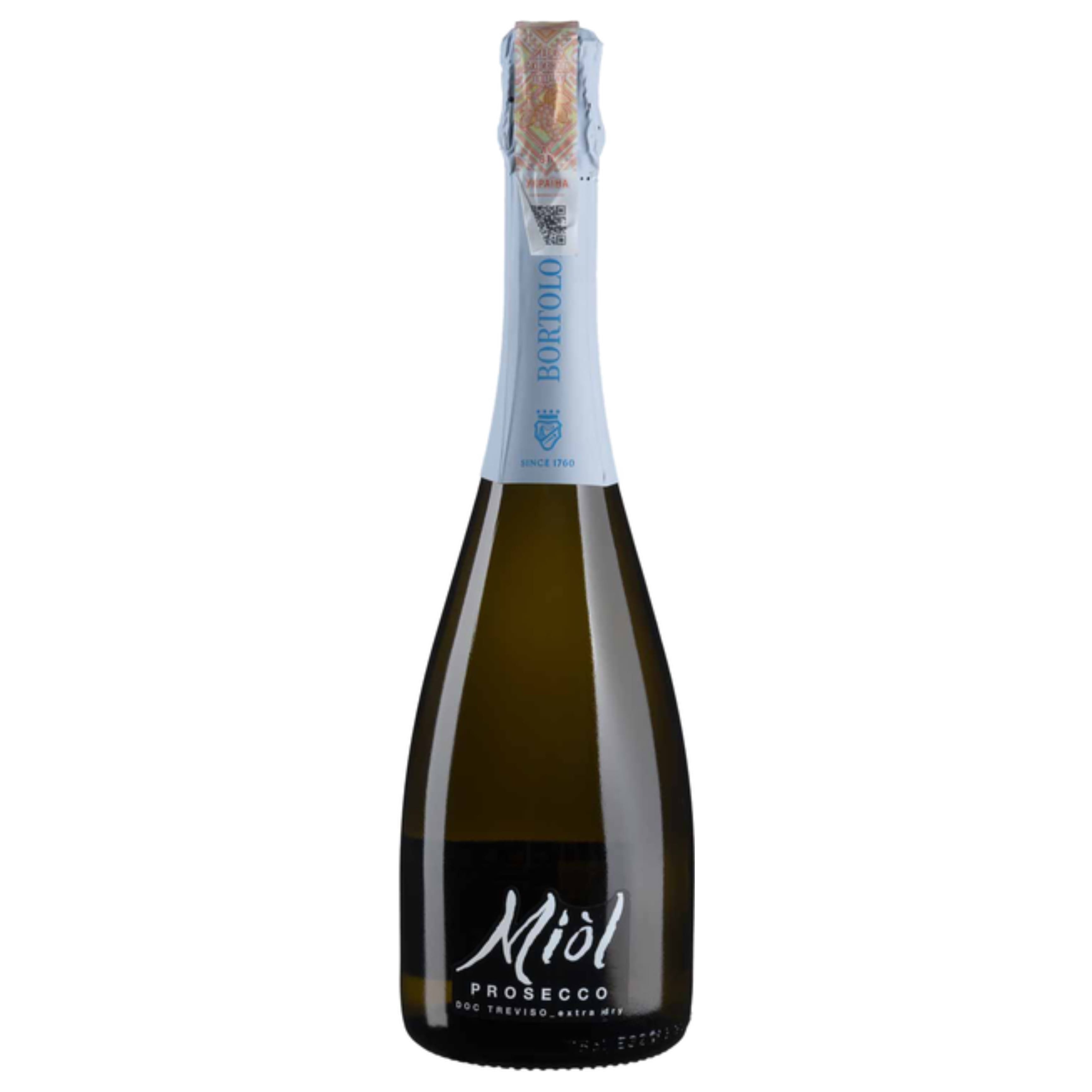 Вино ігристе Bortolomiol Miol Prosecco Treviso Extra Dry сухе біле 11% 0.75 л