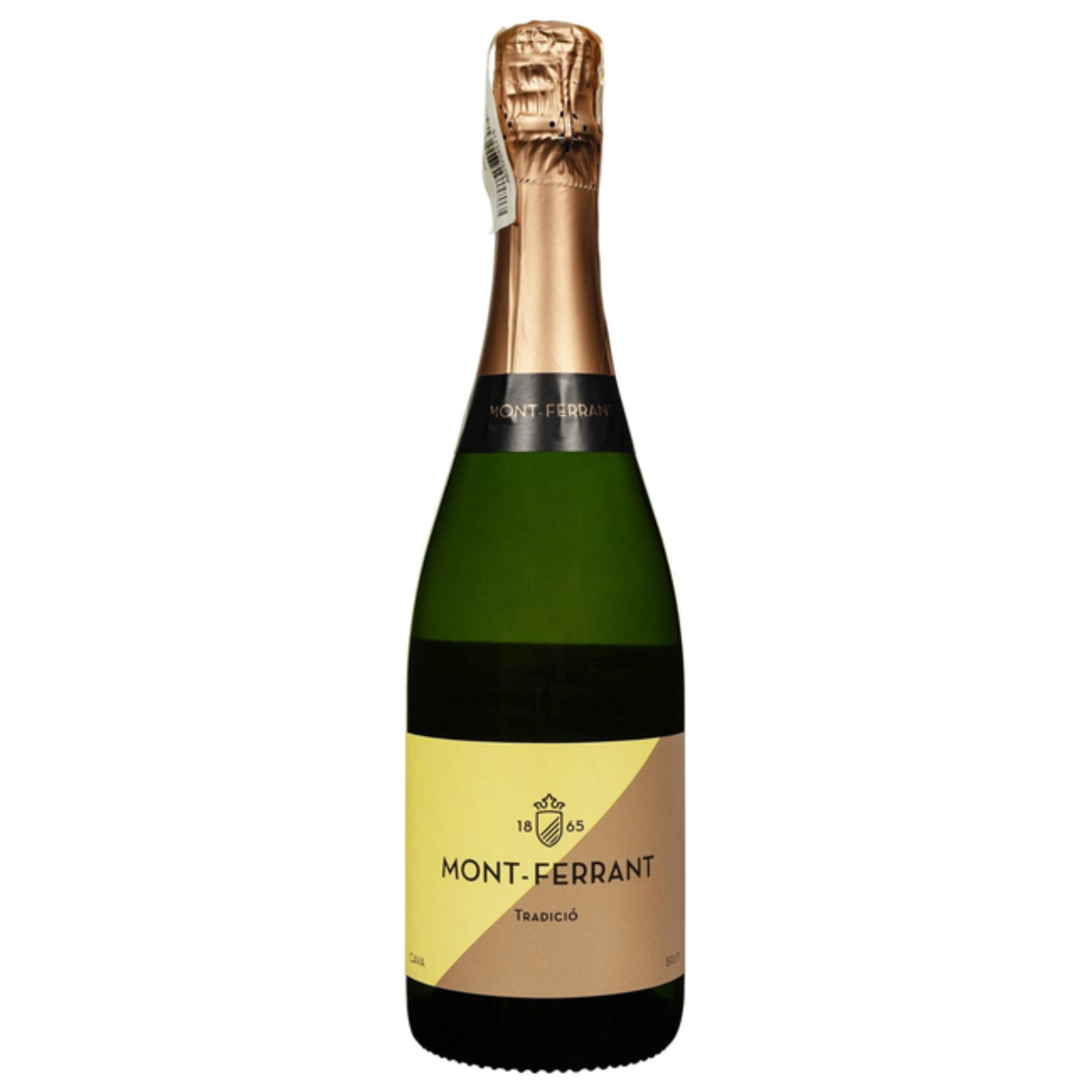 Вино ігристе Mont-Ferrant Tradicio Cava Brut сухе біле 12% 0.75 л