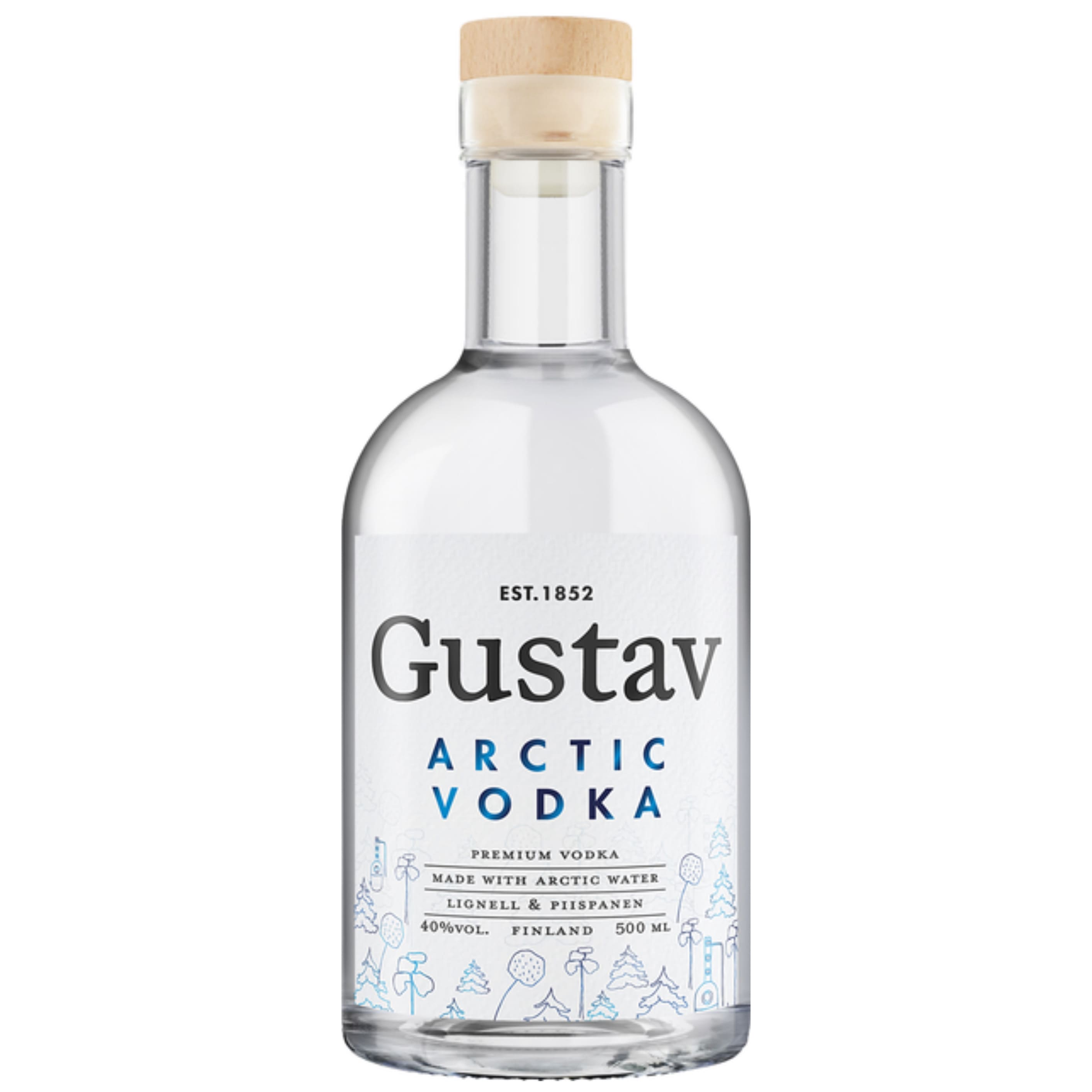 Горілка Gustav 40% 0.5 л 