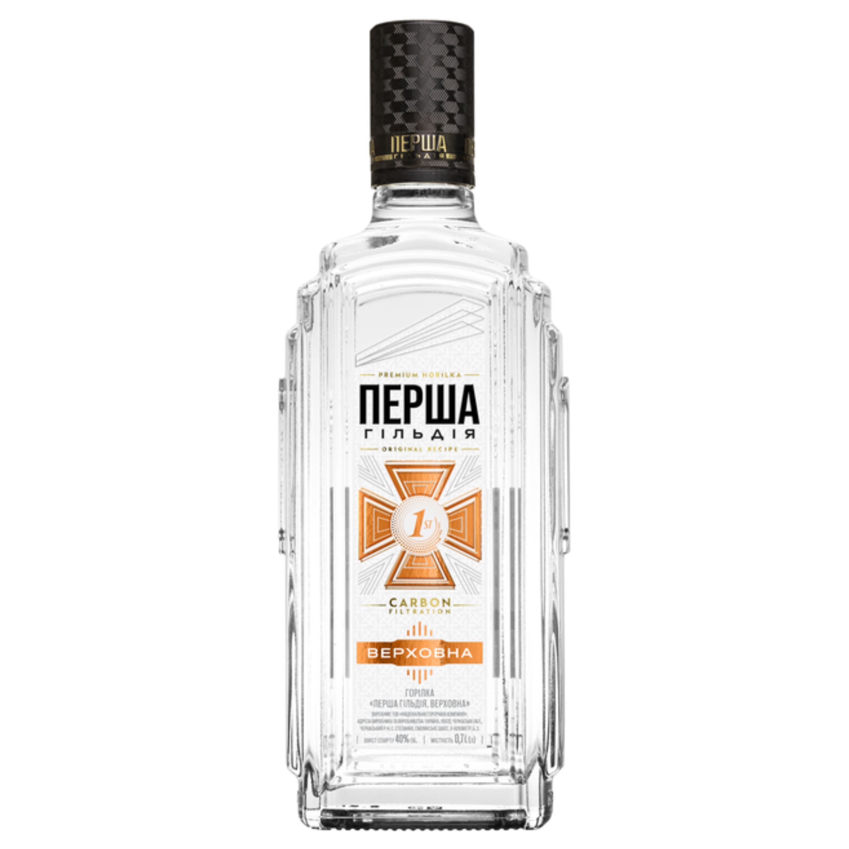 Горілка Перша Гільдія Верховна 40% 0.7 л 