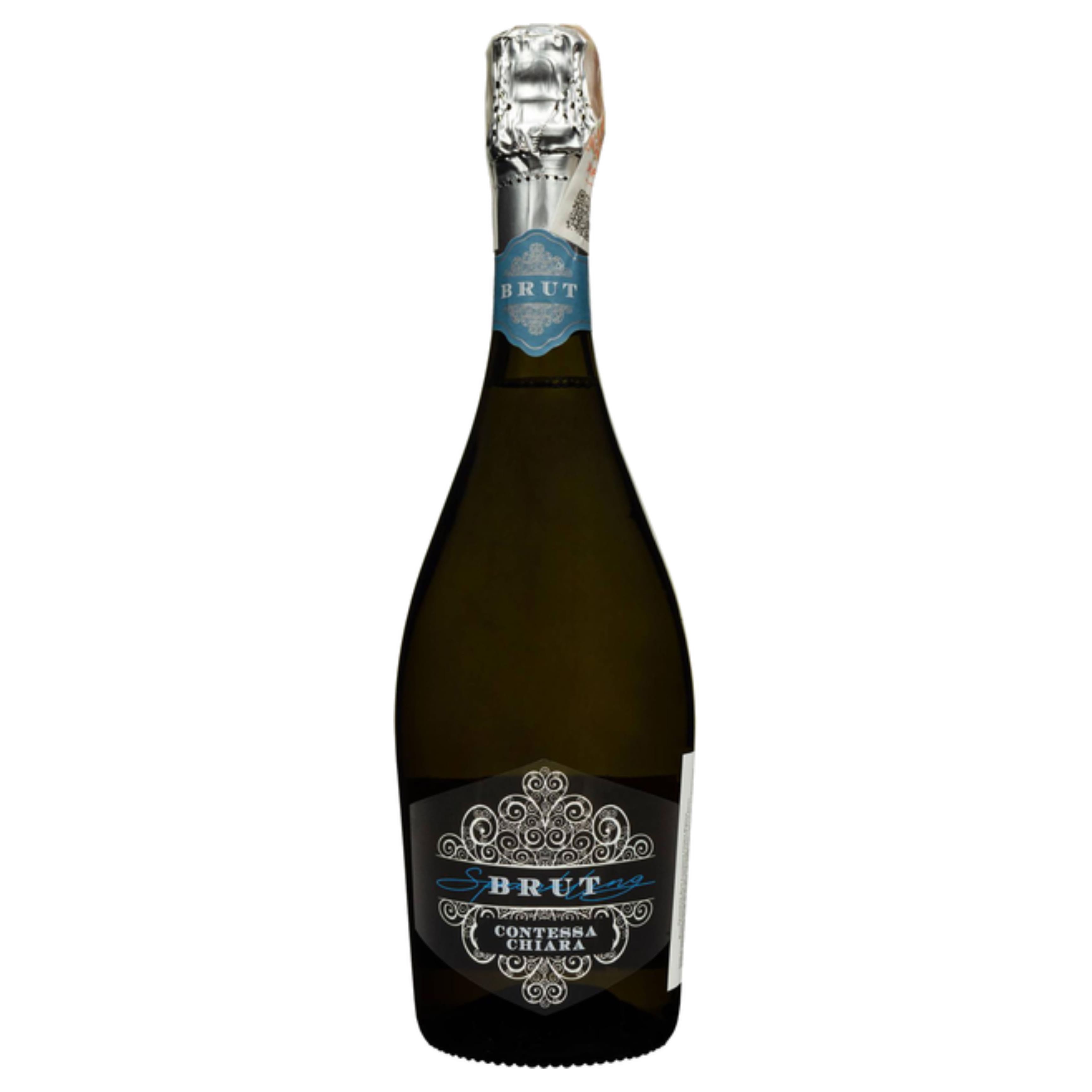 Вино ігристе Contessa Chiara Brut сухе біле 11% 0.75 л 