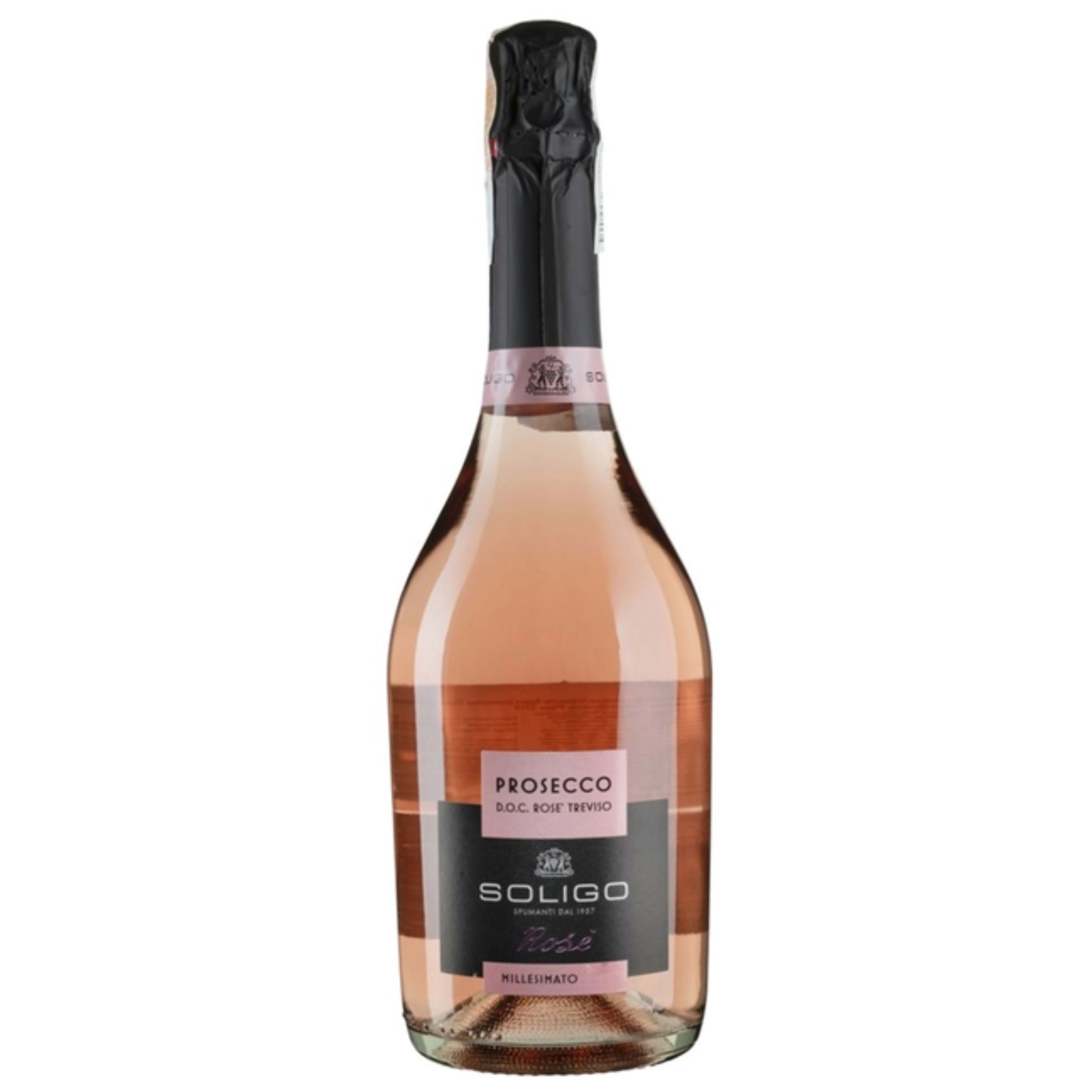Вино ігр. Soligo Prosecco Treviso Millessimato Rose сухе рож. 11.5% 0.75 л