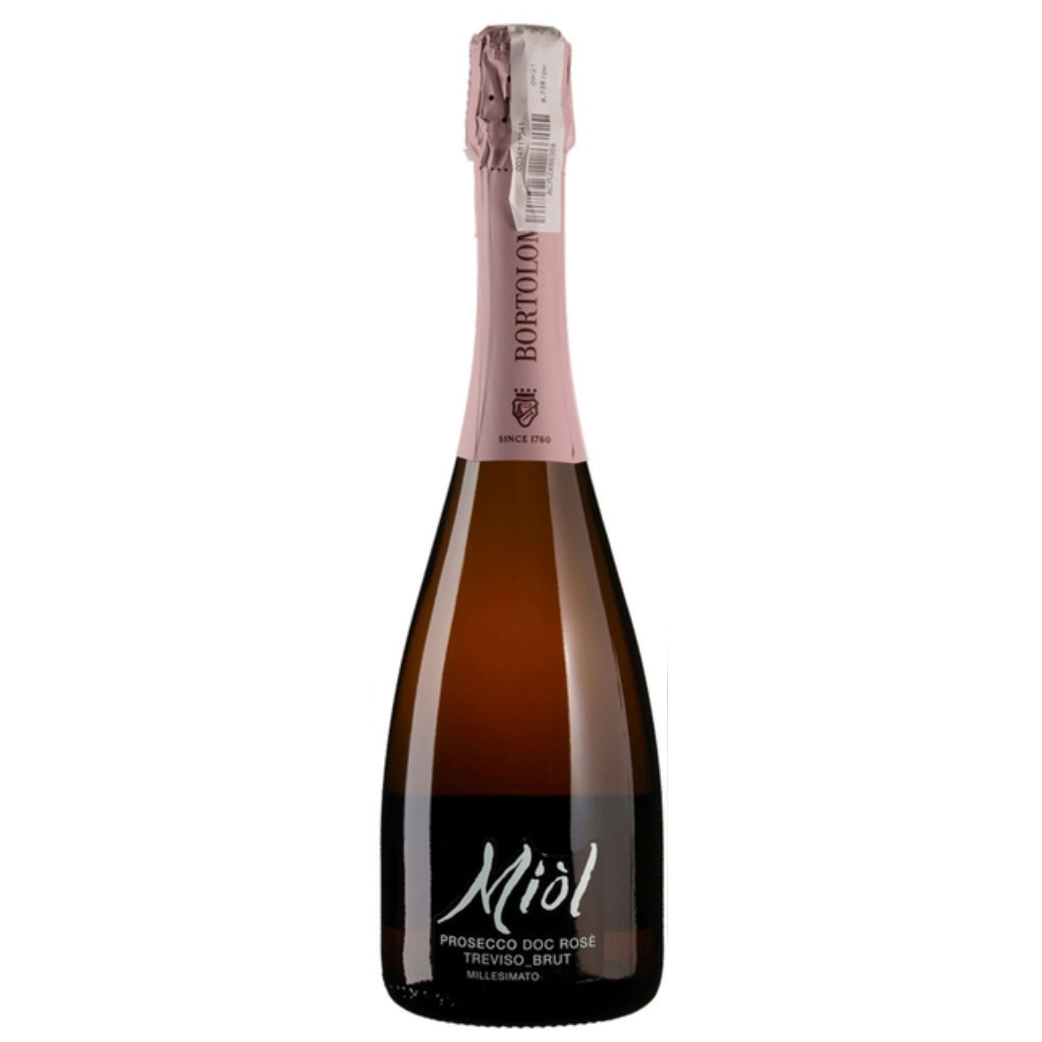 Вино ігристе Bortolomiol Miol Rose Prosecco DOC Brut сухе рож. 11.5% 0.75 л