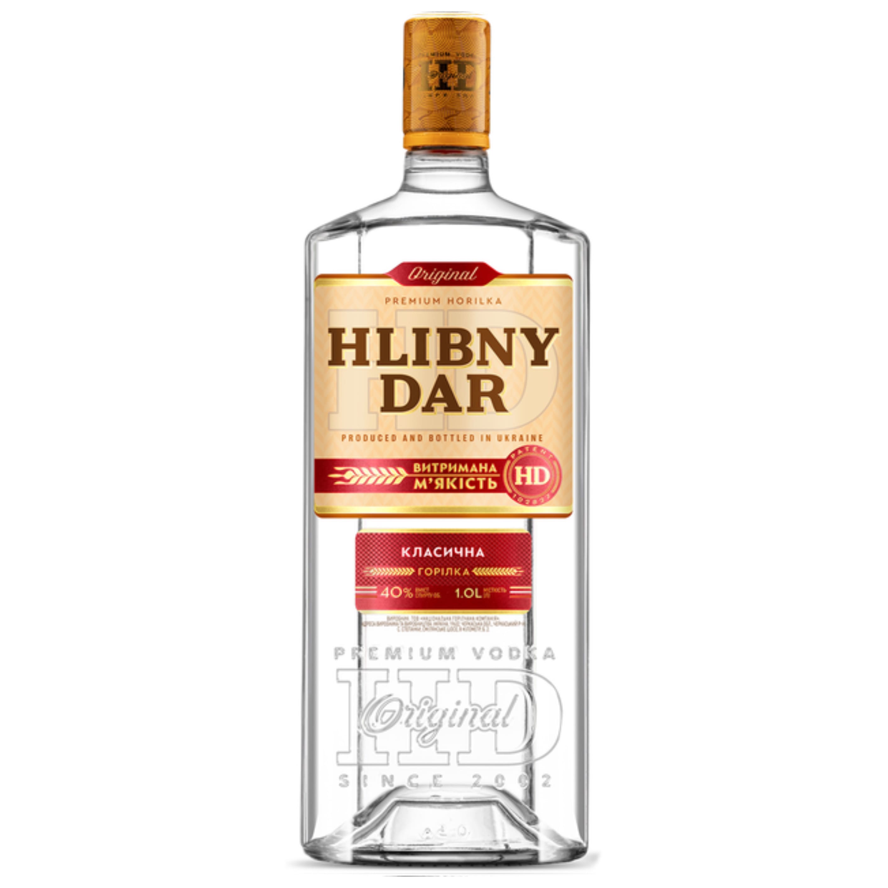 Горілка Hlibny Dar Класична 40% 1 л 