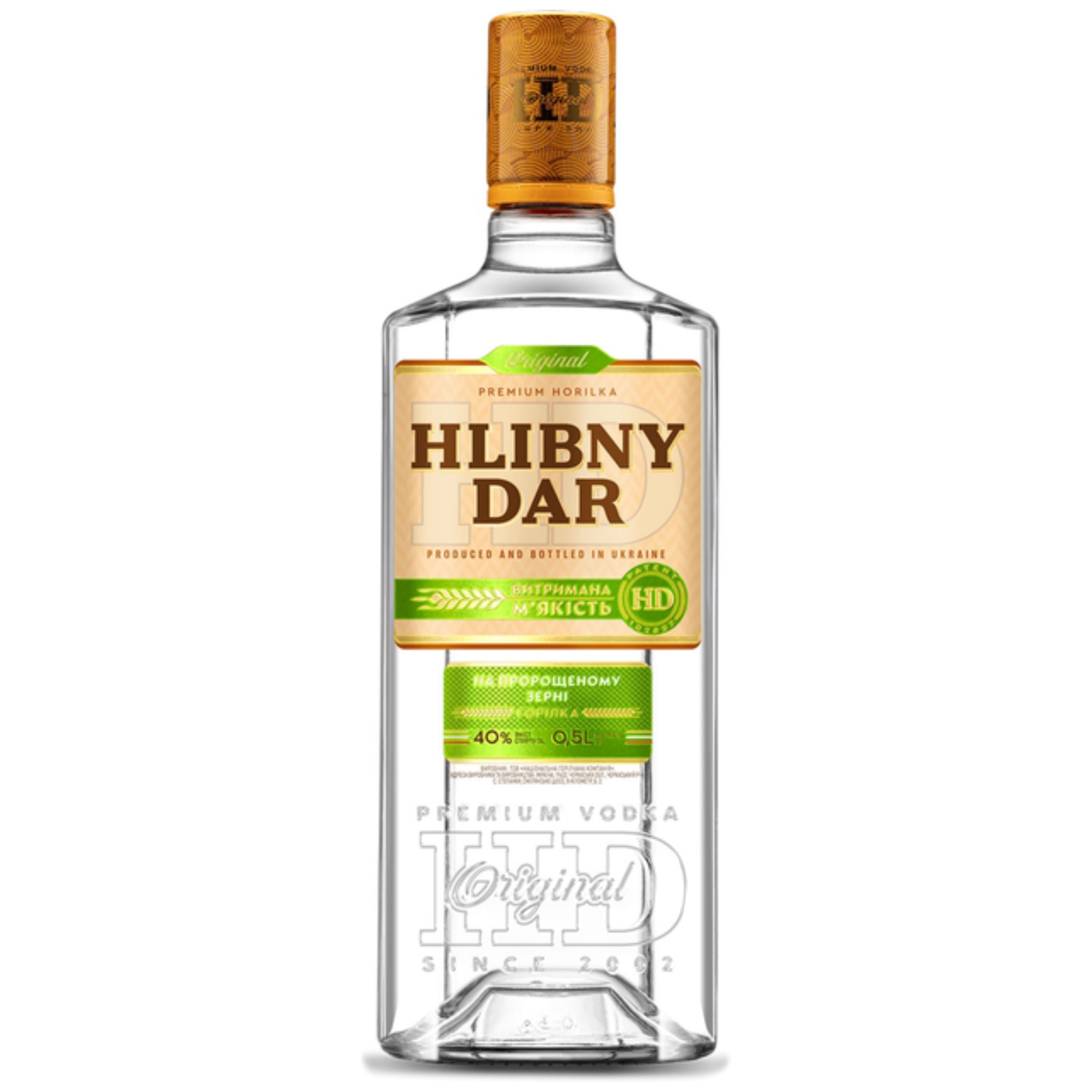 Горілка Hlibny Dar На пророщеному зерні 40% 0.5 л