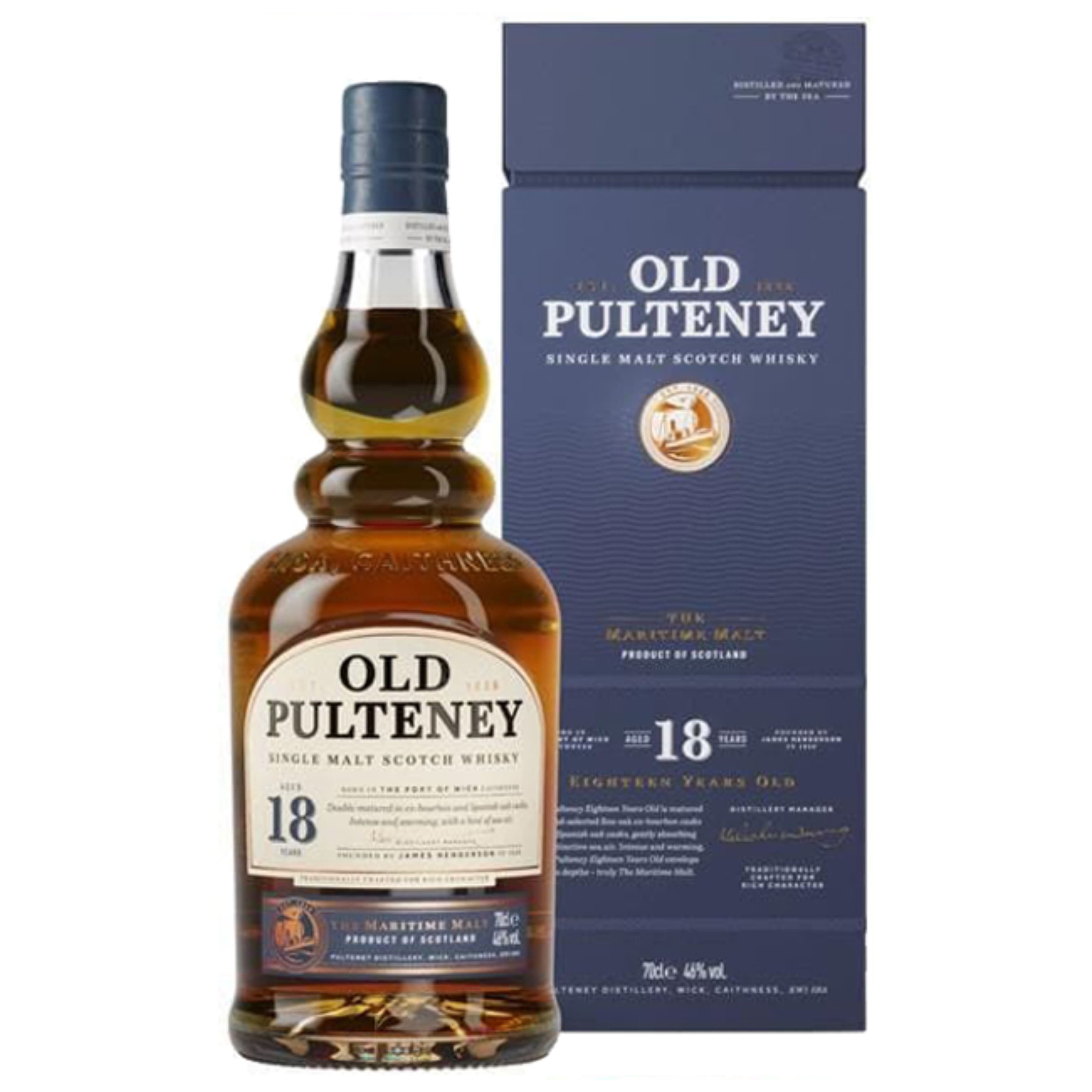 Віскі Old Pulteney 18 y.o. 46% 0.7 л gift box
