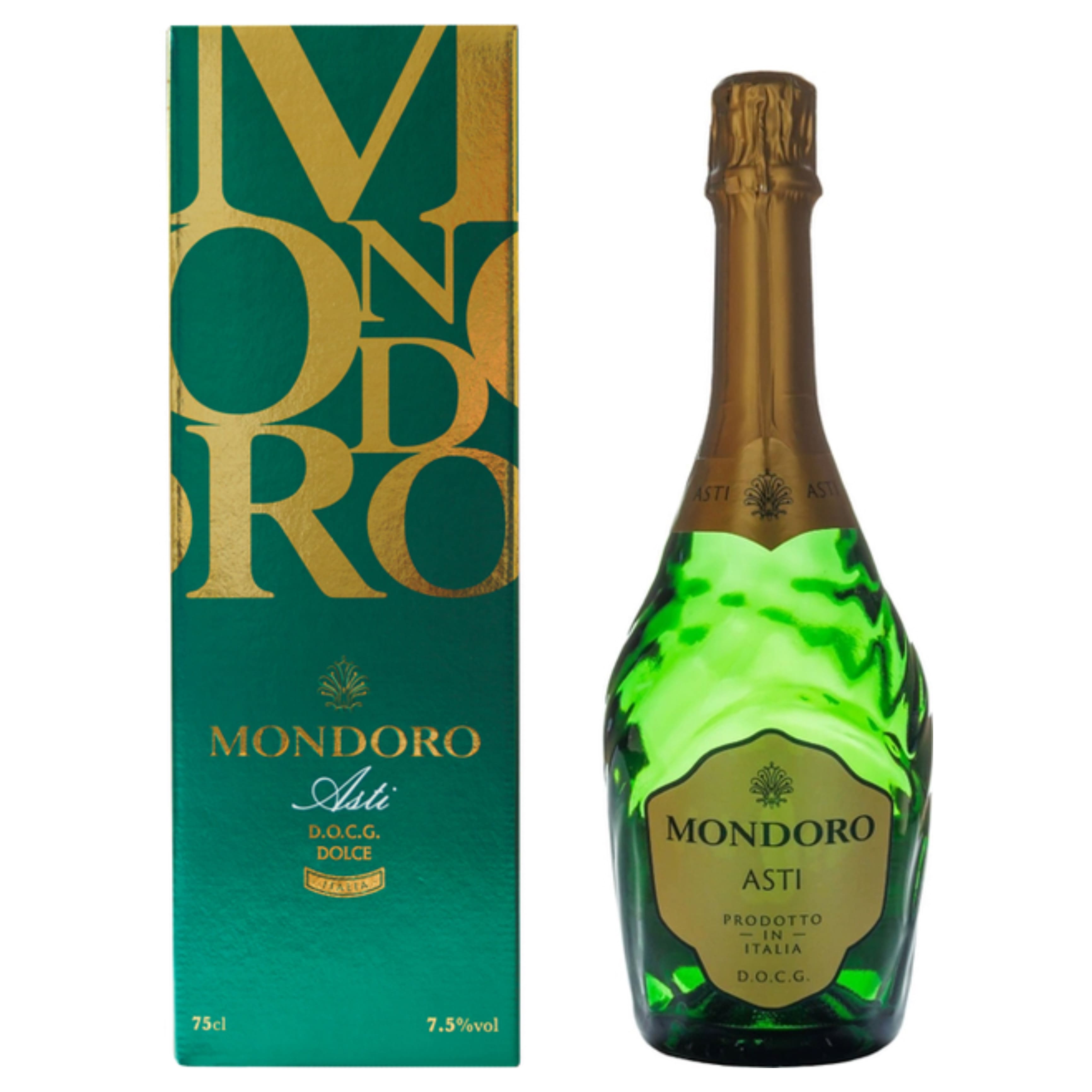 Вино ігристе Mondoro Asti солодке біле 7.5% 0.75 л gift box